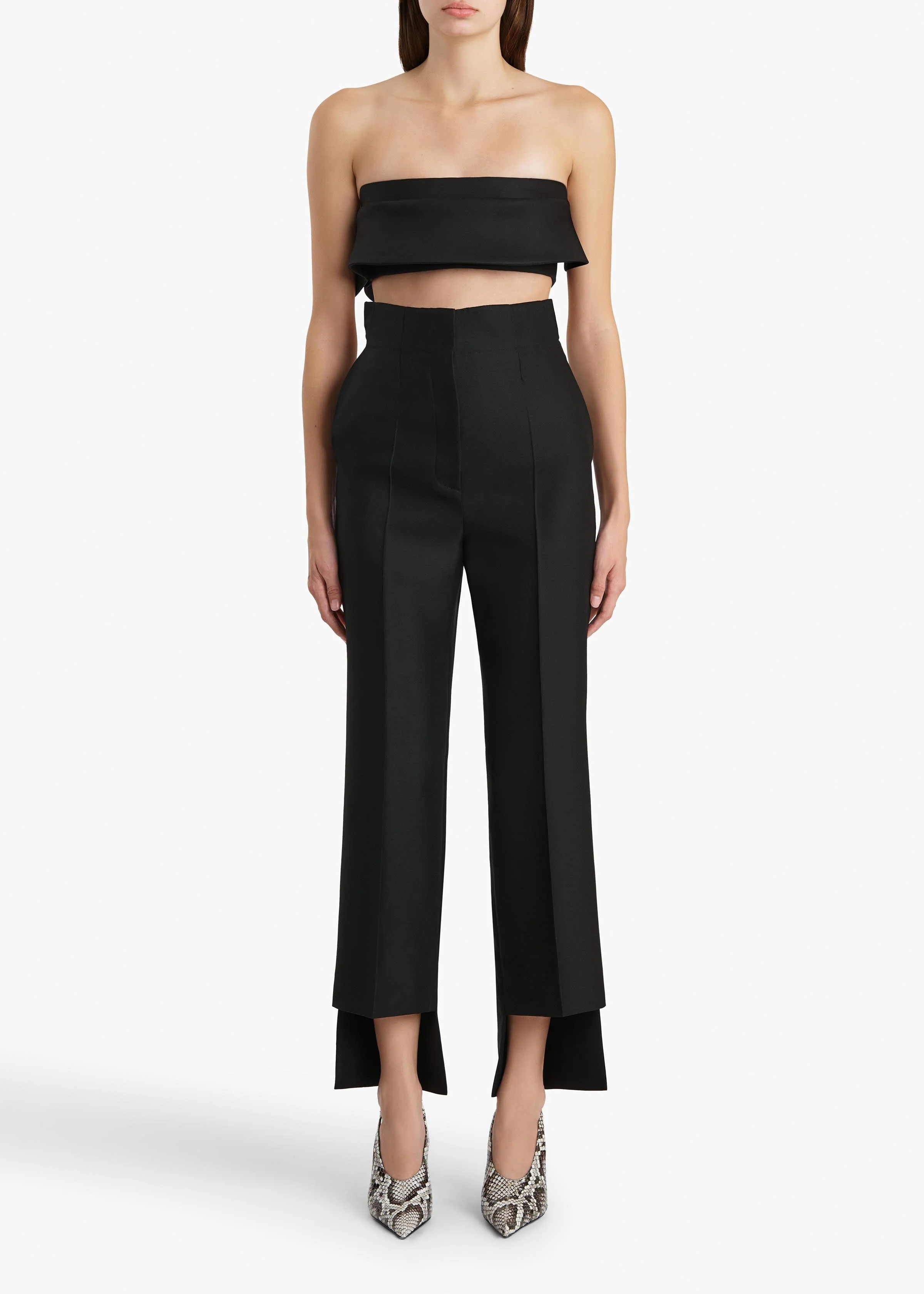 Khaite - Rae Pant in Black Wool Silk - Image 2