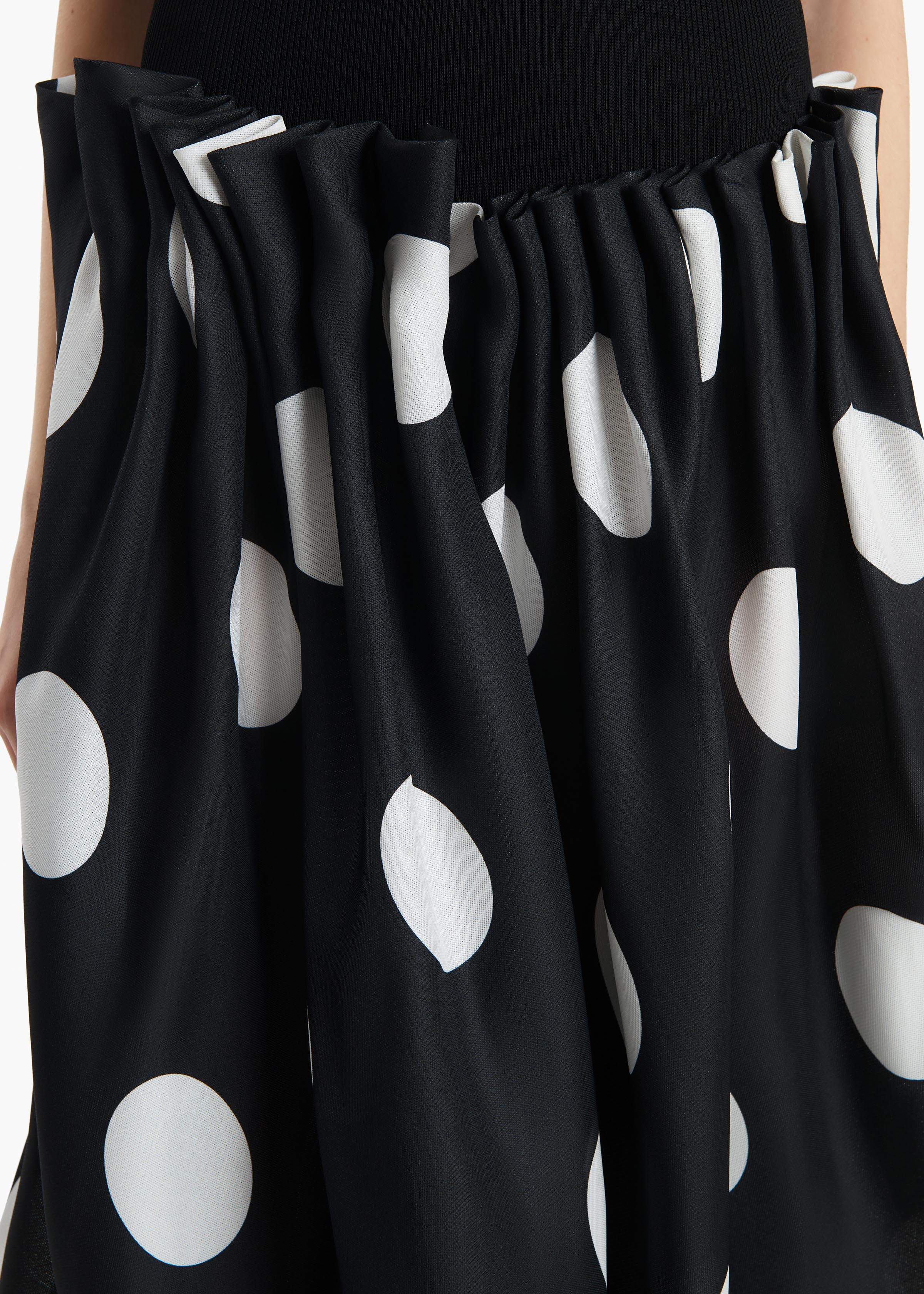 Khaite - Riley Skirt in Black with White Dots - Image 5