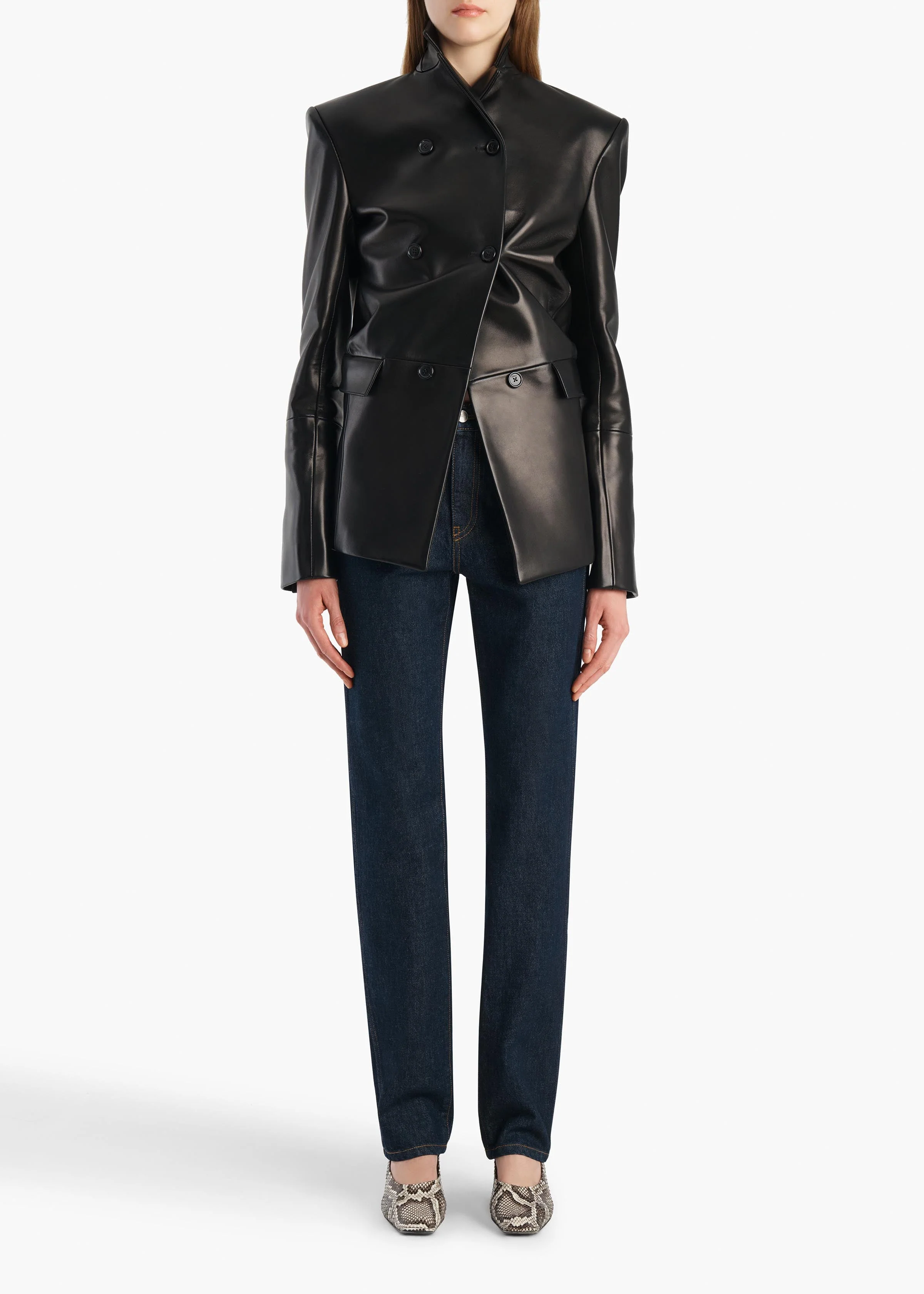 Khaite - Rolo Jacket in Black Leather - Image 2