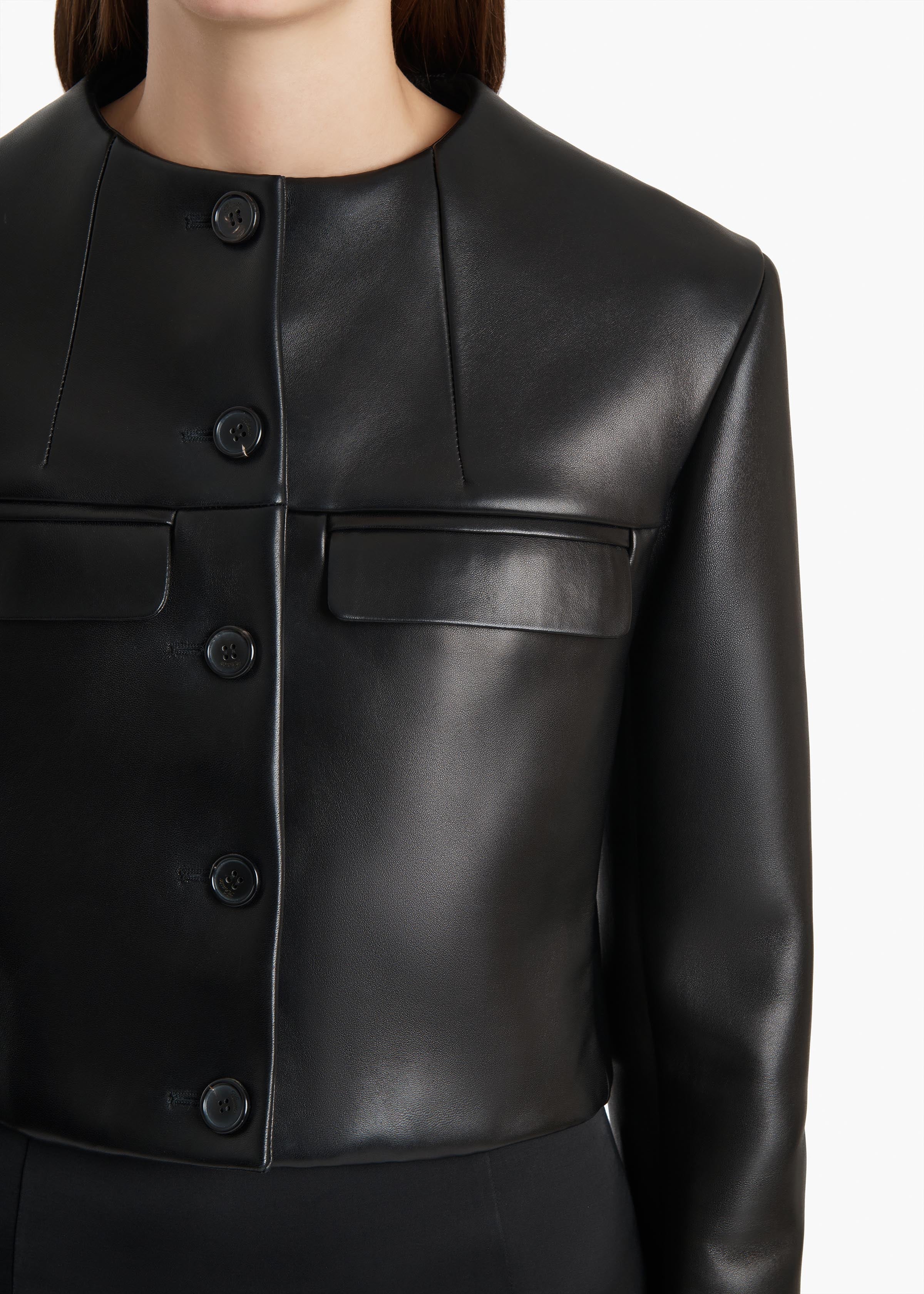 Khaite - Roto Jacket in Black Leather - Image 5