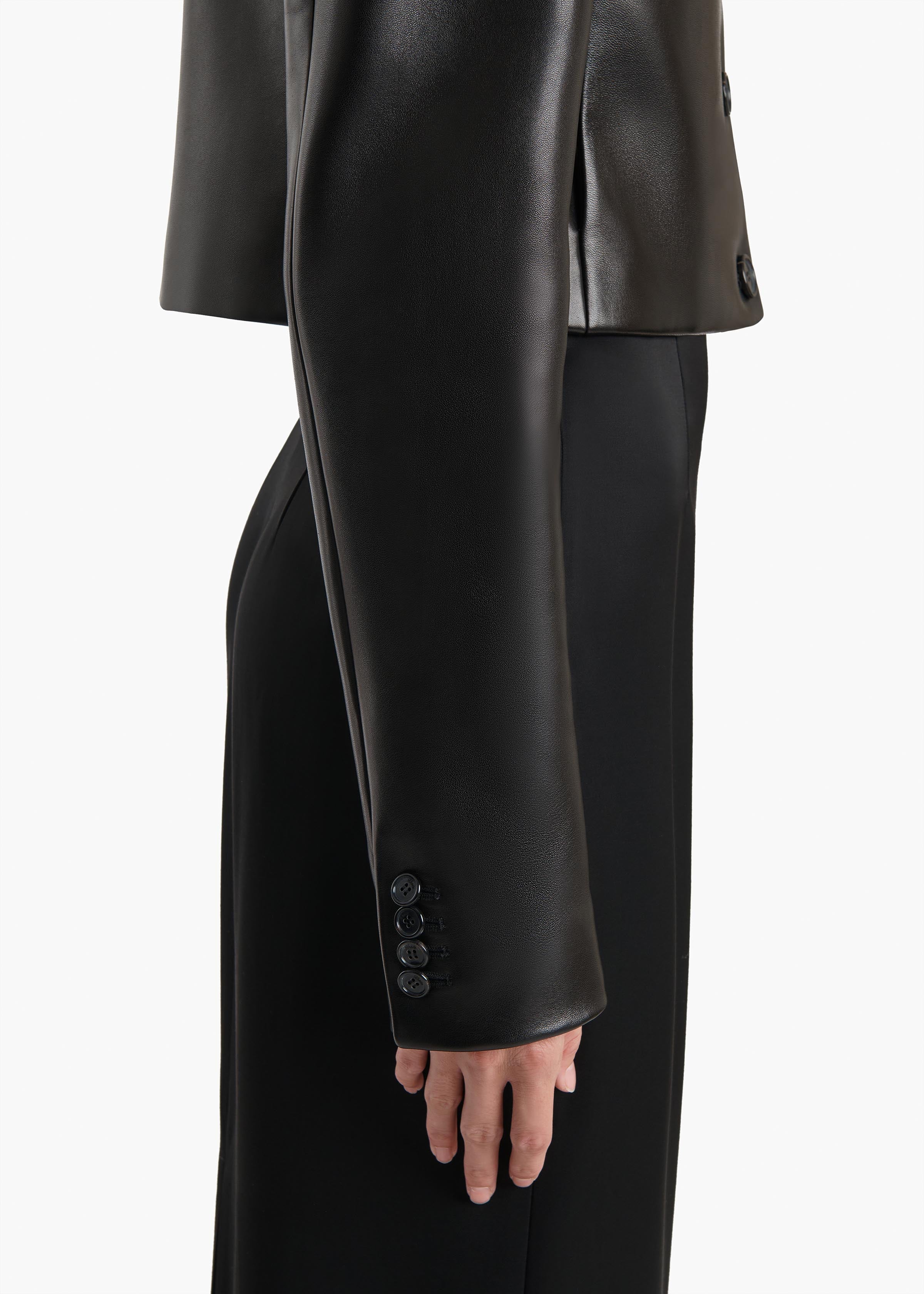 Khaite - Roto Jacket in Black Leather - Image 6