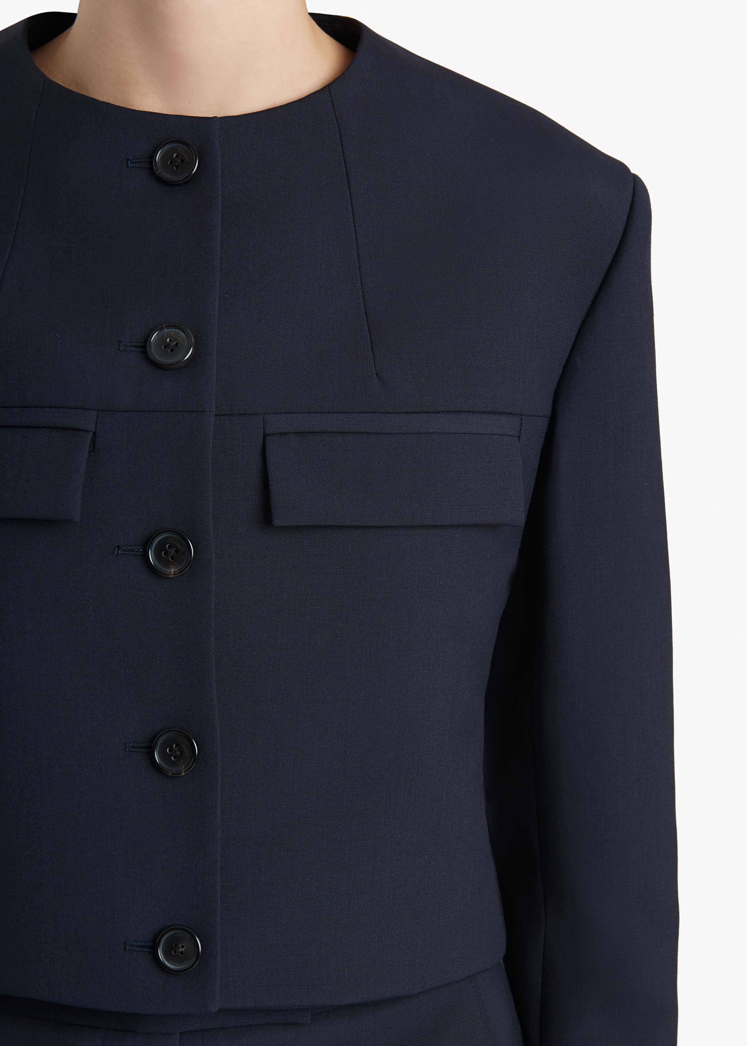 Khaite - Roto Jacket in Dark Navy - Image 5