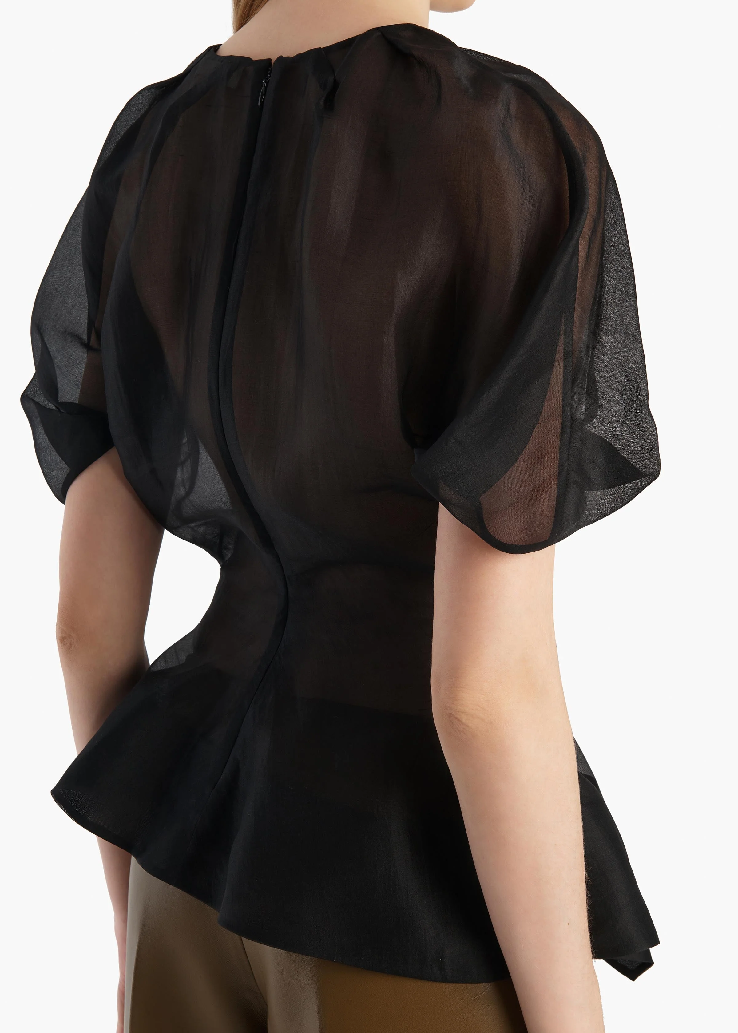 Khaite - Rumi Top in Black Silk - Image 6