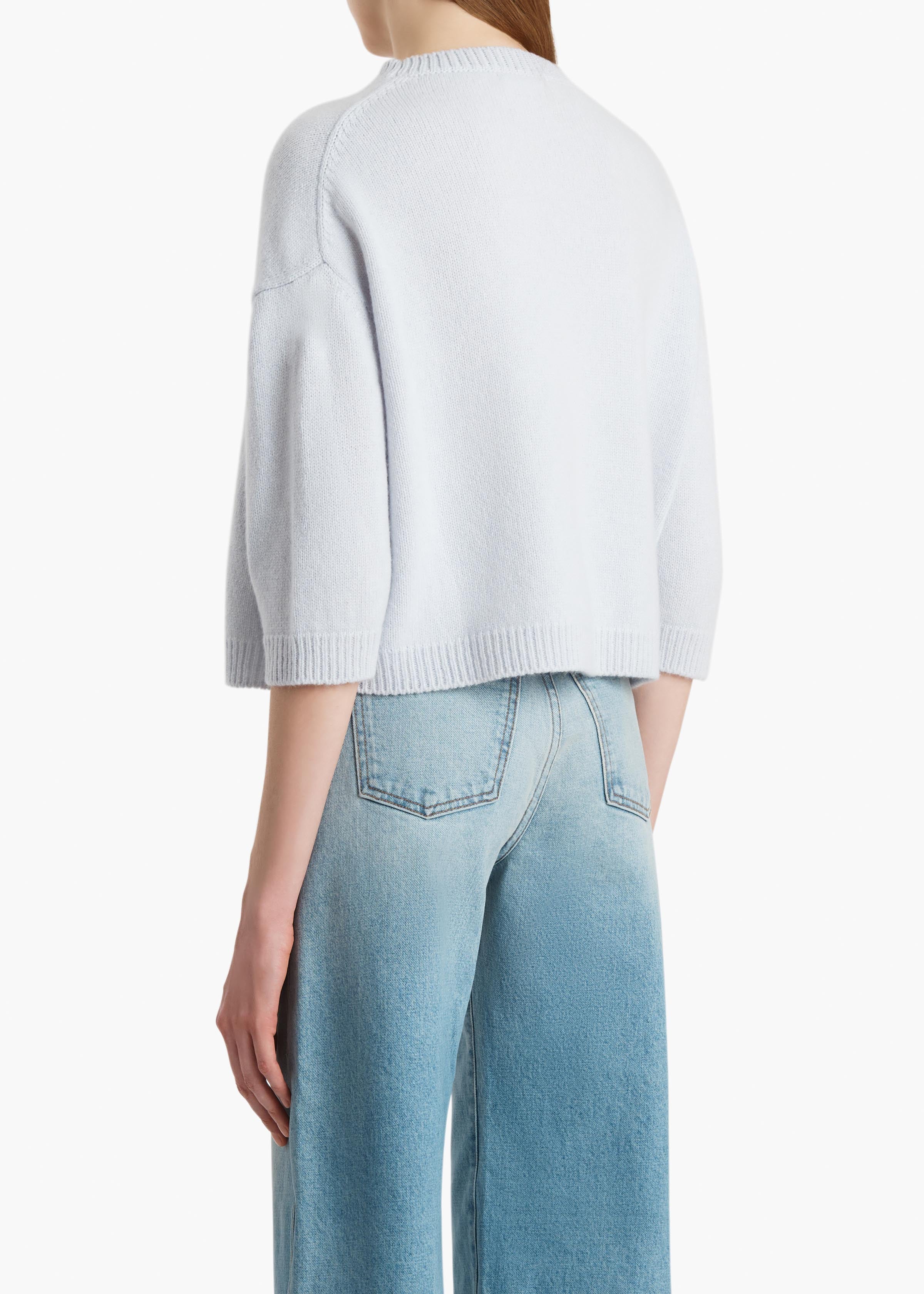 Khaite - Sabina Sweater in Ice Blue - Image 4