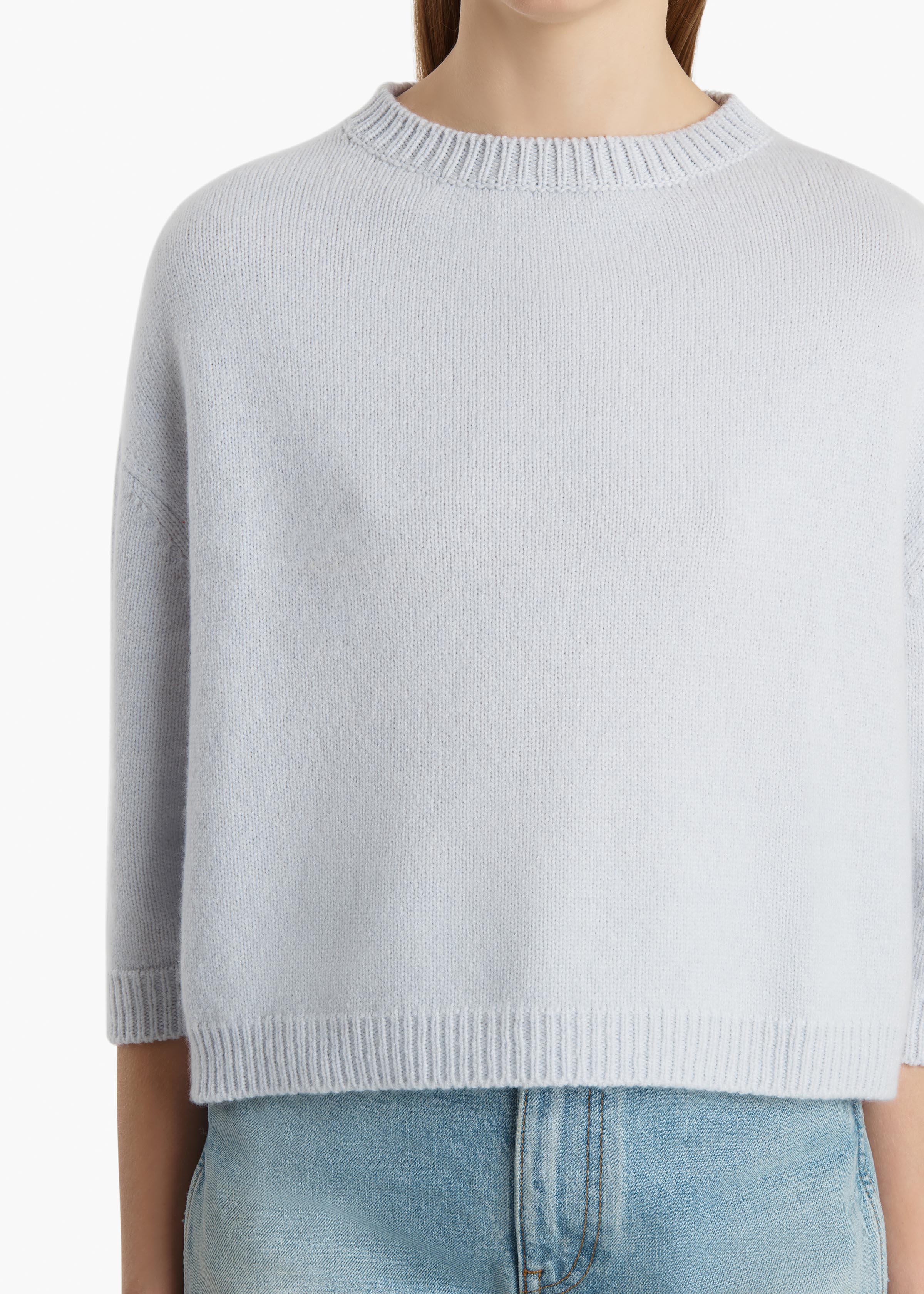 Khaite - Sabina Sweater in Ice Blue - Image 5