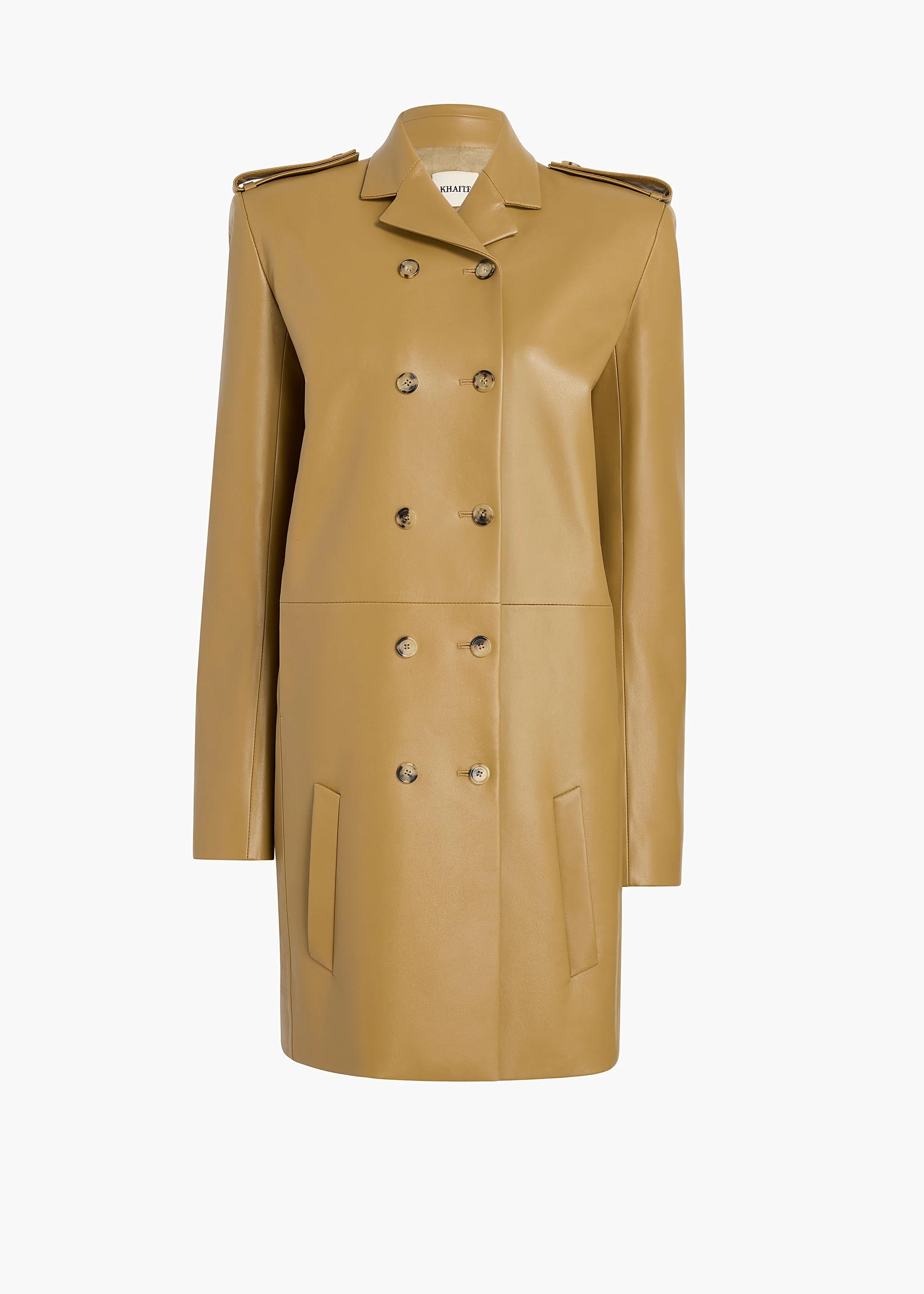 Khaite - Sadra Coat in Golden Ochre