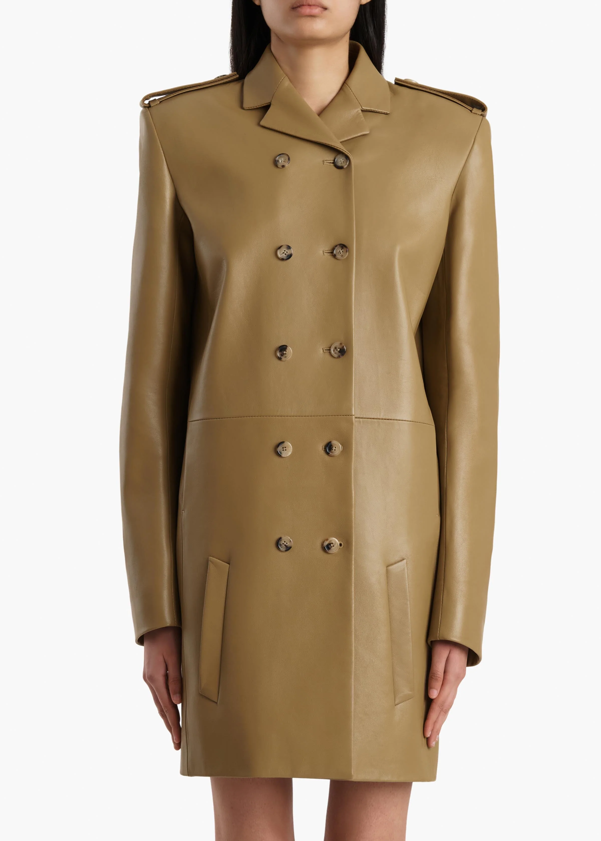 Khaite - Sadra Coat in Golden Ochre - Image 3