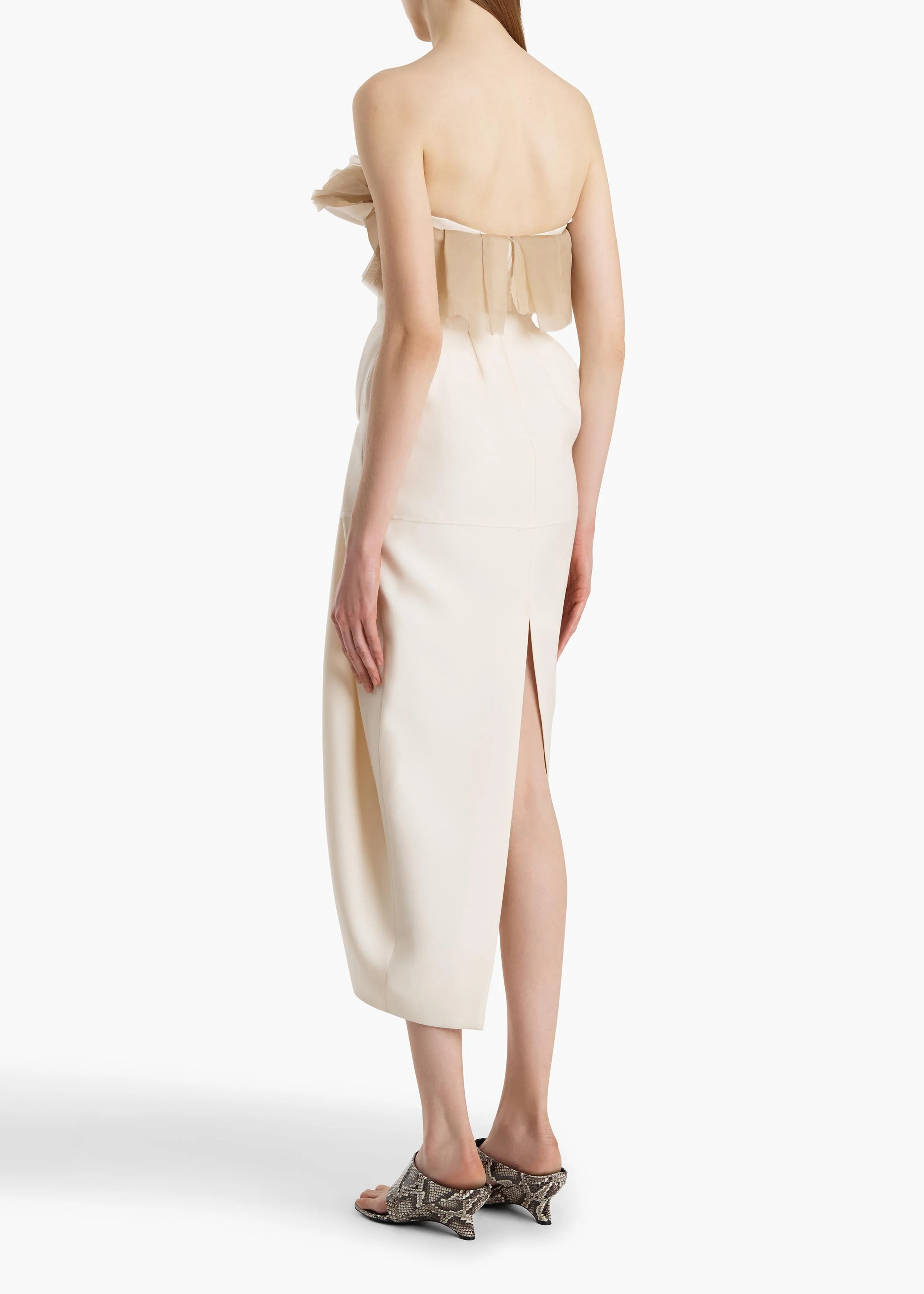 Khaite - Salm Dress in Cream - Image 3
