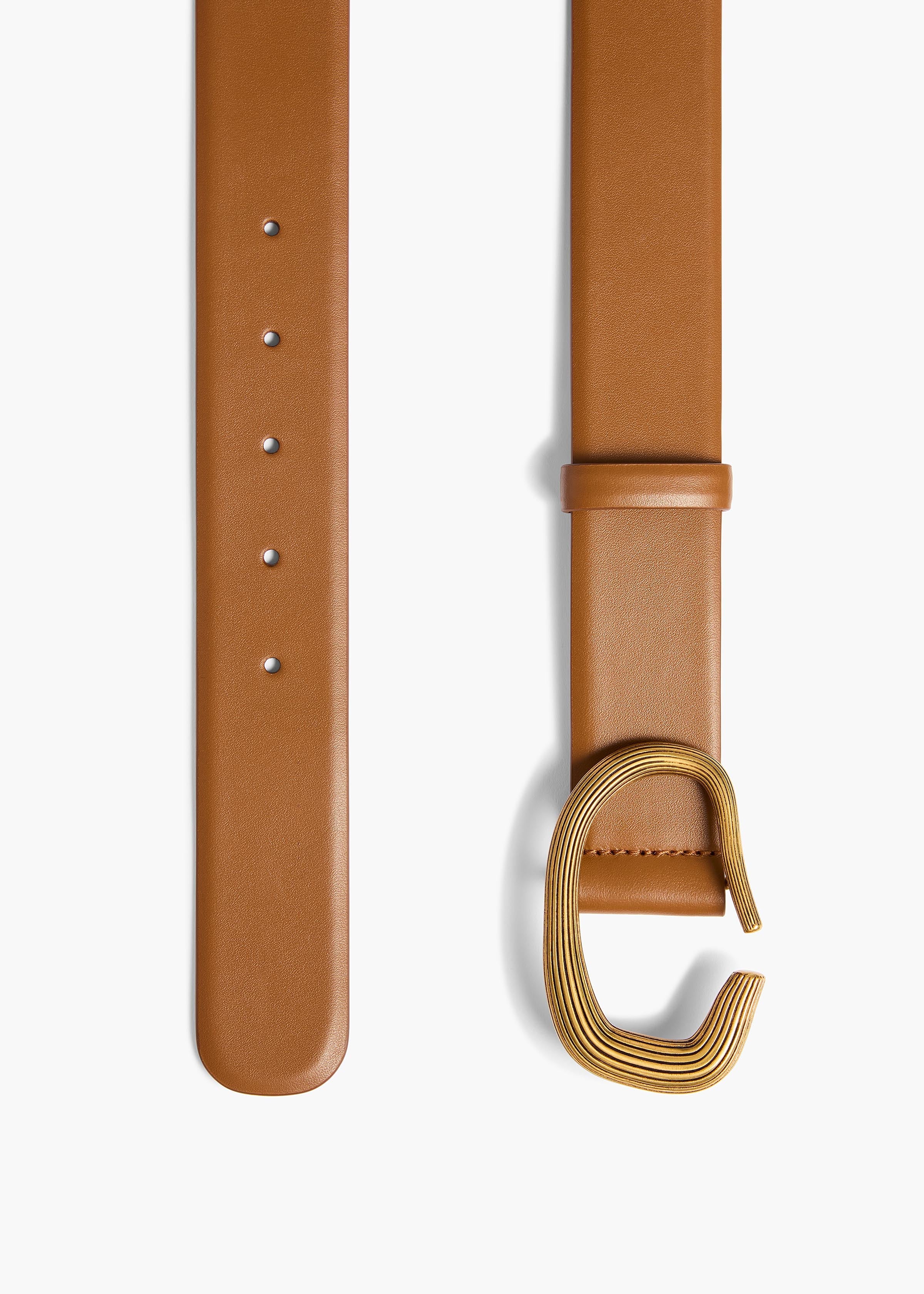 Khaite - Santa Fe Belt in Dark Honey Leather - Image 2
