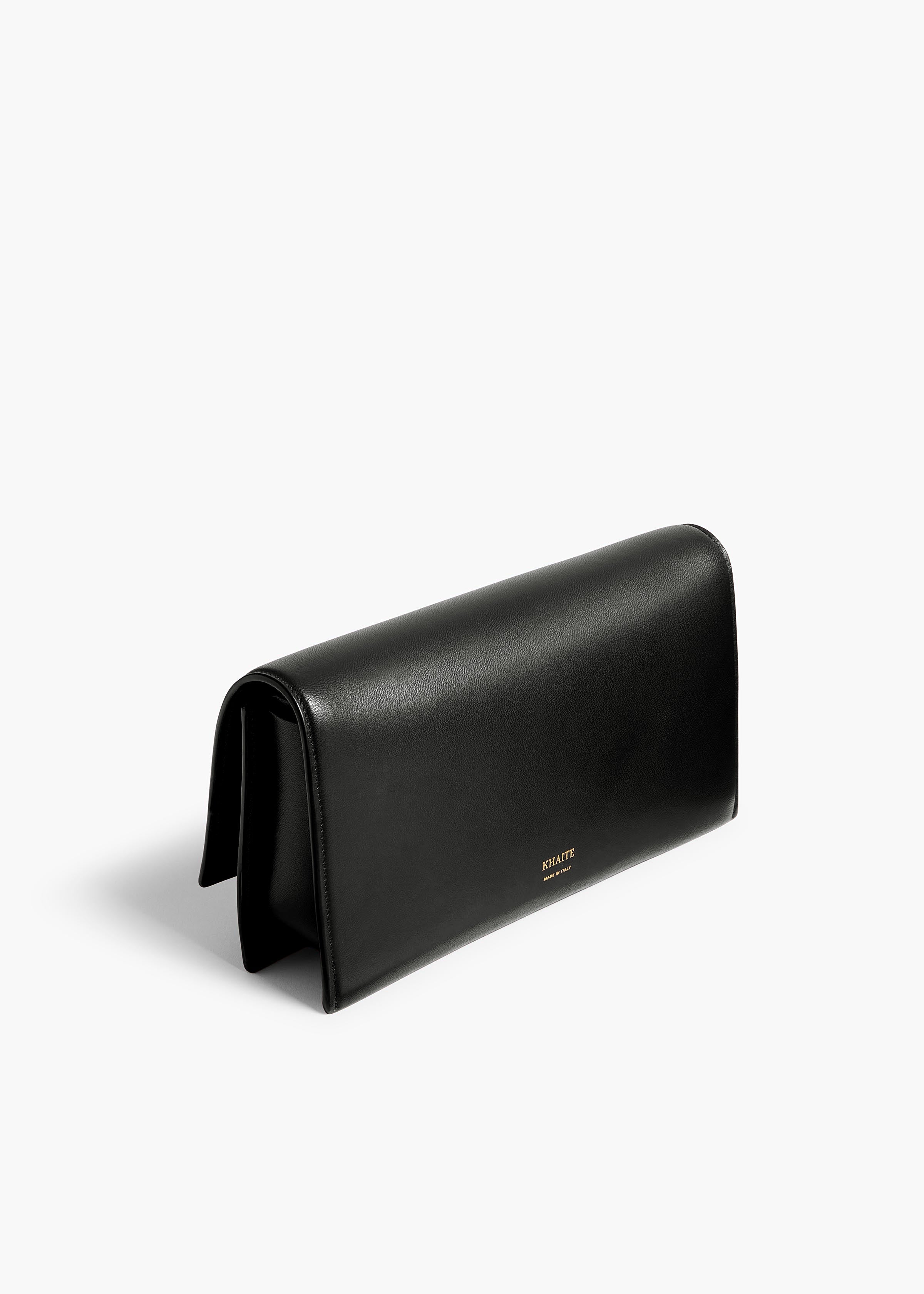 Khaite - Sculpted Hand Clutch in Black Leather - Image 2