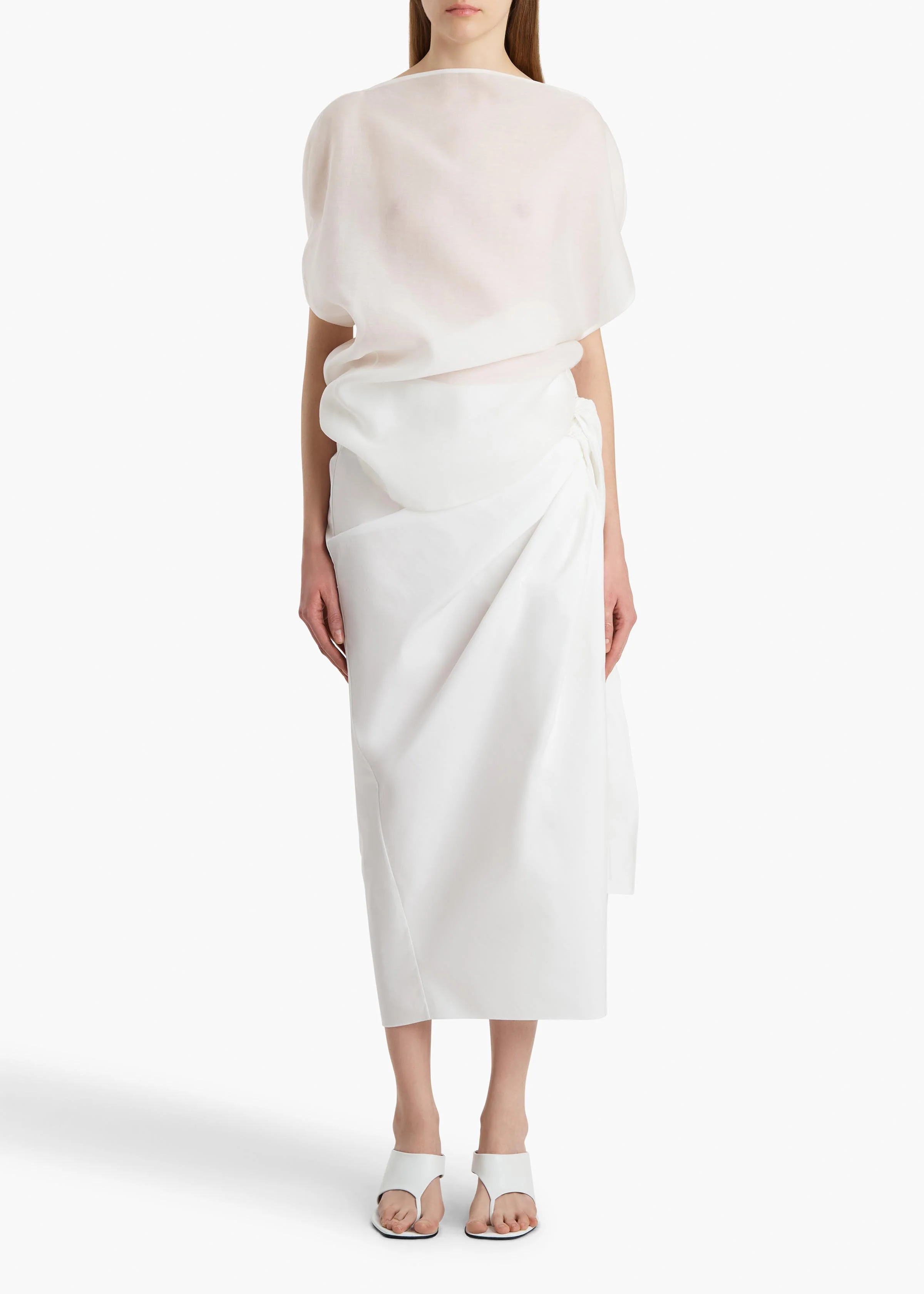 Khaite - Shay Skirt in Chalk - Image 2