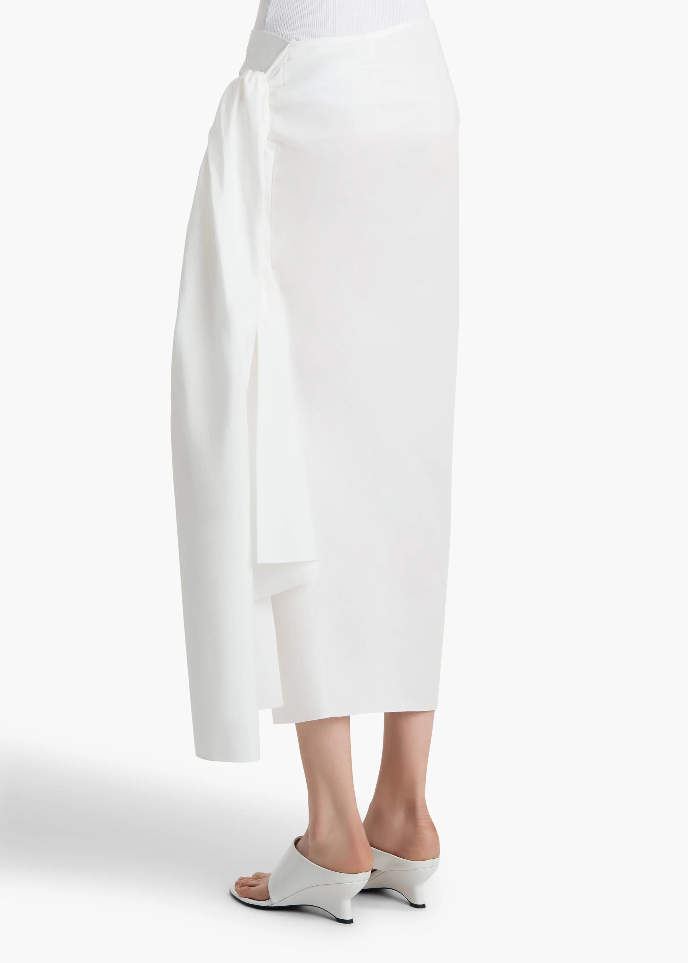 Khaite - Shay Skirt in Chalk - Image 4