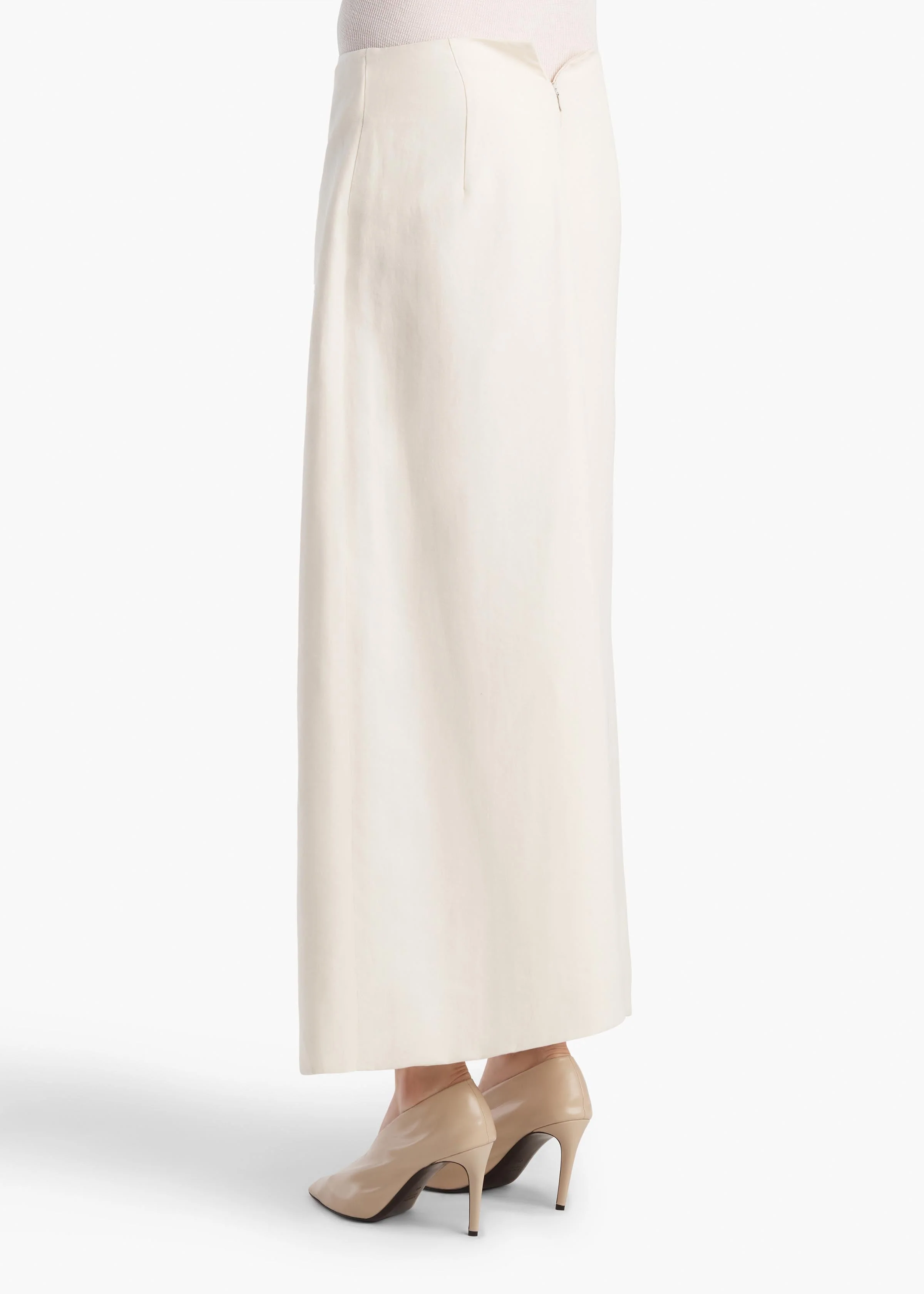 Khaite - Tal Skirt in Cream - Image 4
