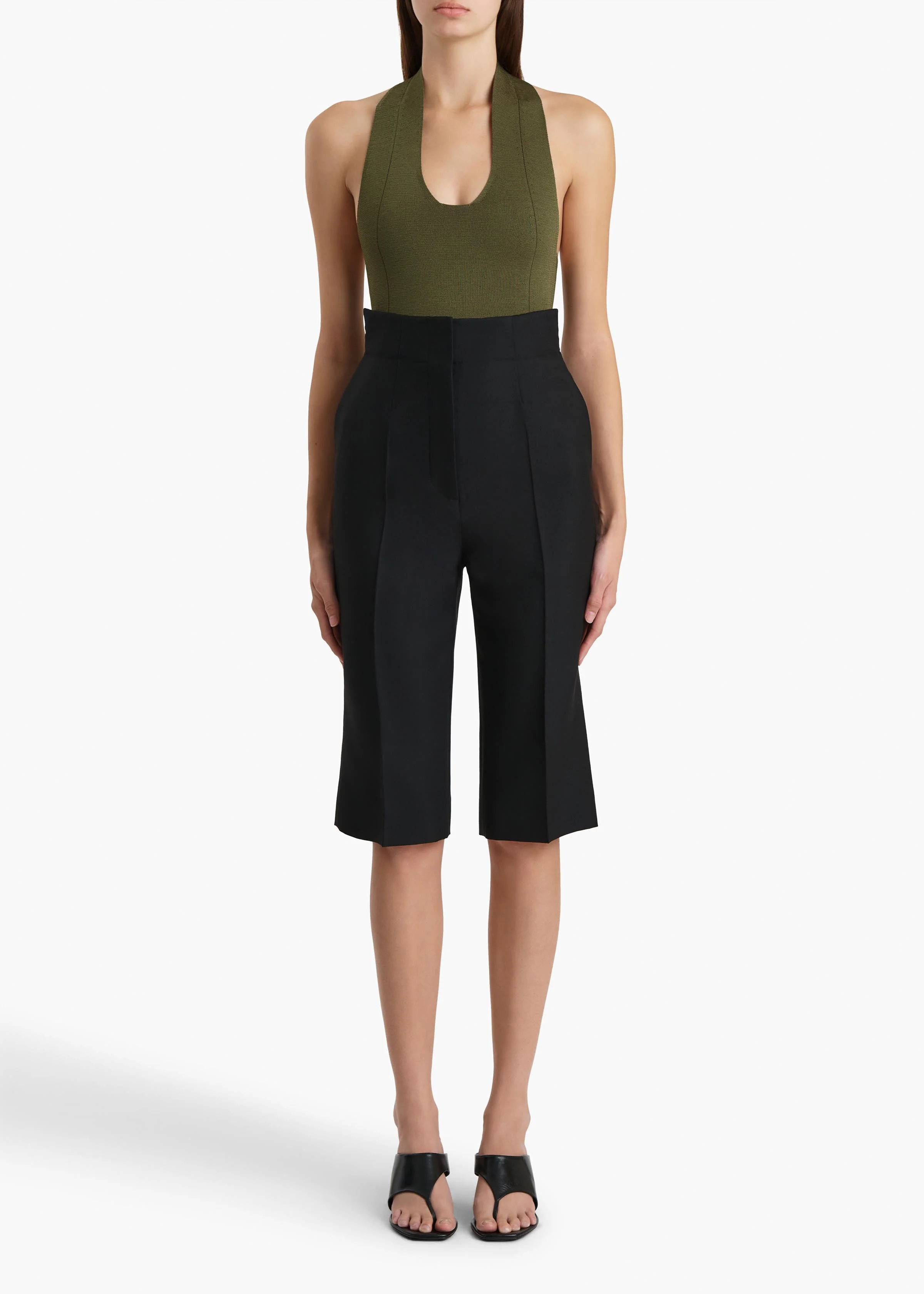 Khaite - Toto Bodysuit in Olive - Image 2
