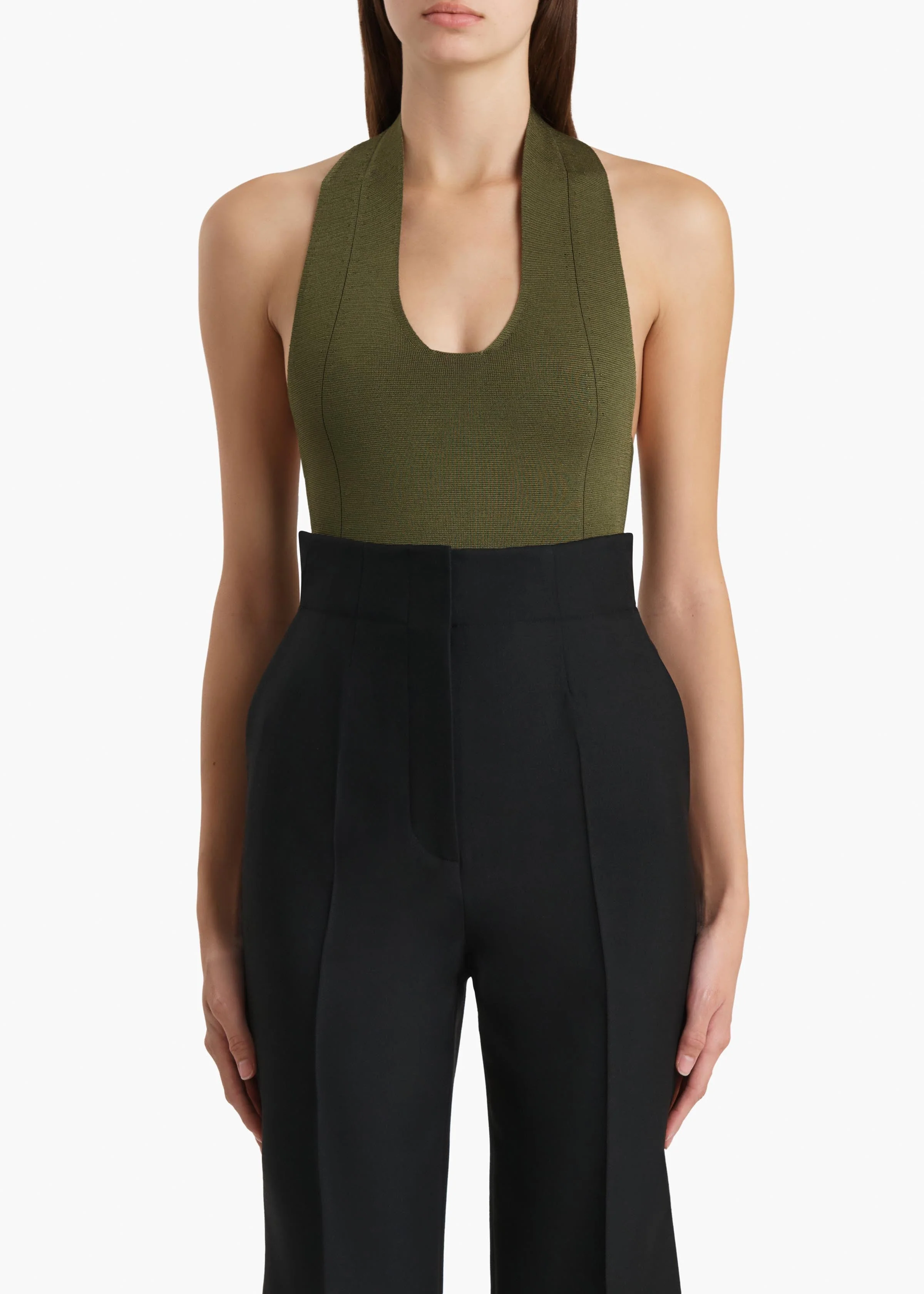 Khaite - Toto Bodysuit in Olive - Image 3