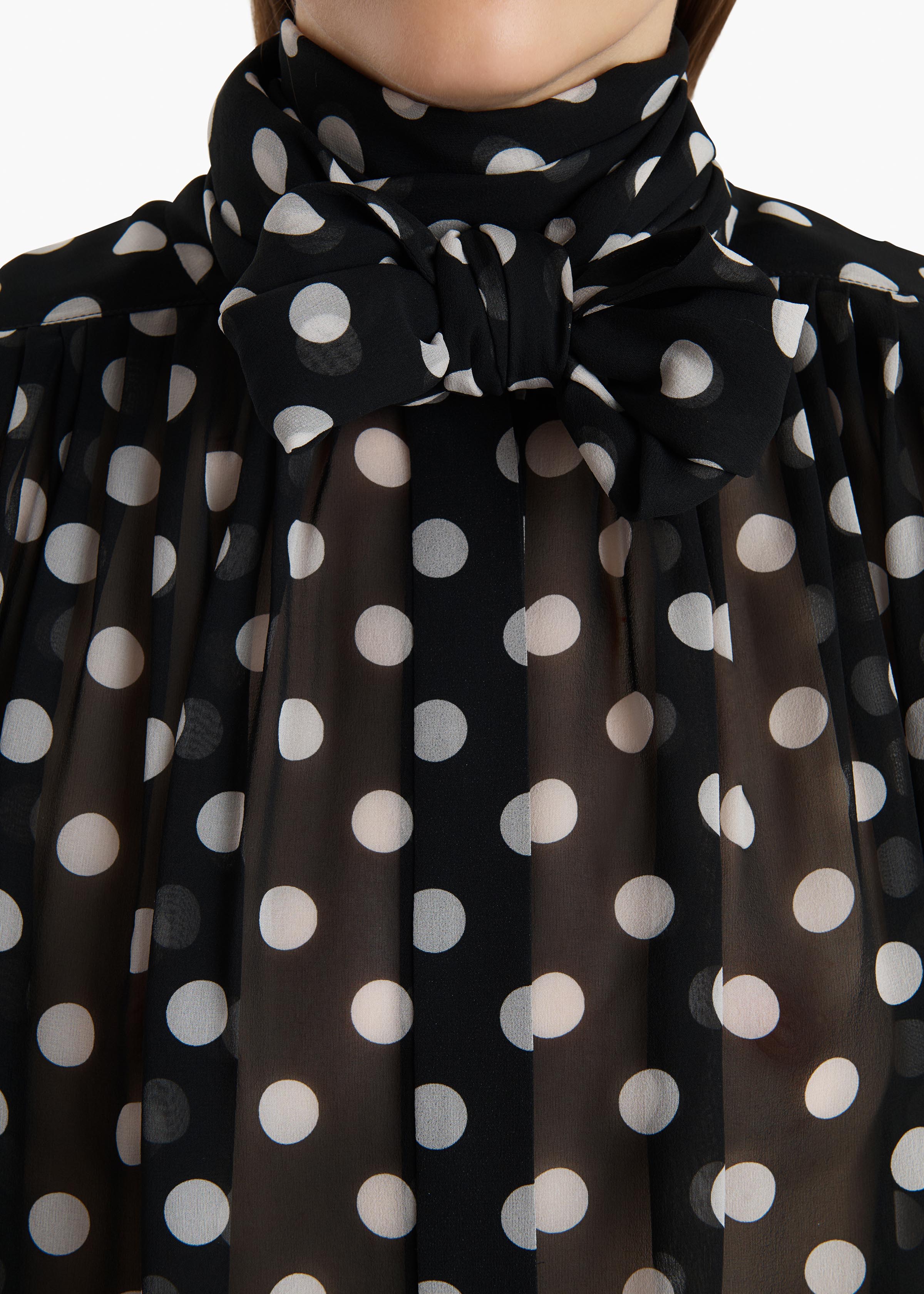 Khaite - Vali Top in Black with White Dots - Image 5