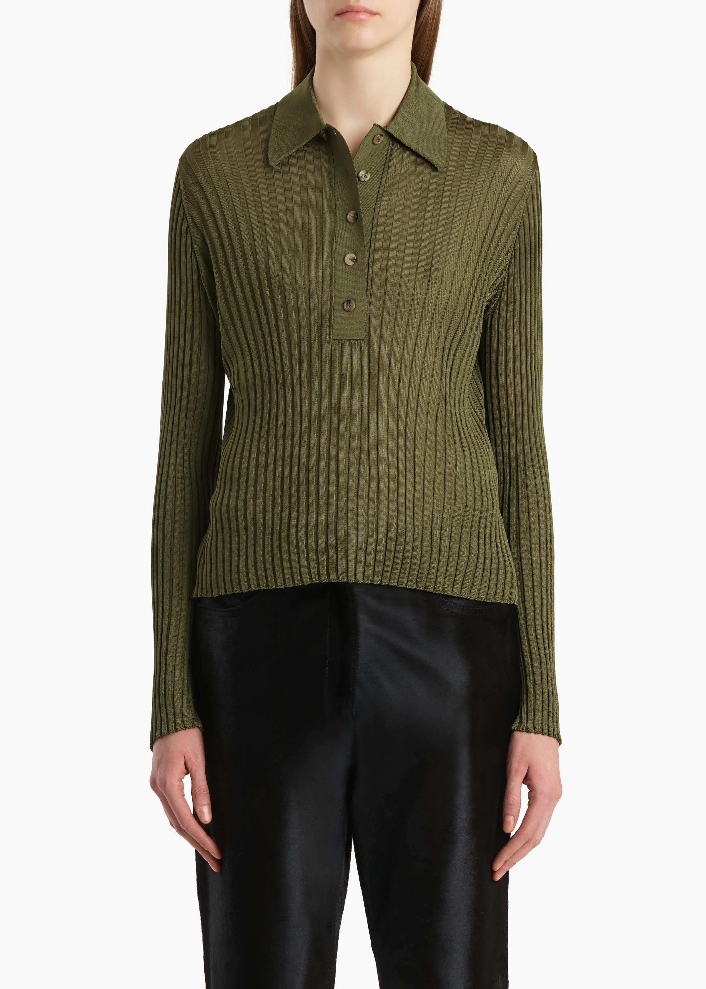 Khaite - Vin Top in Olive - Image 3