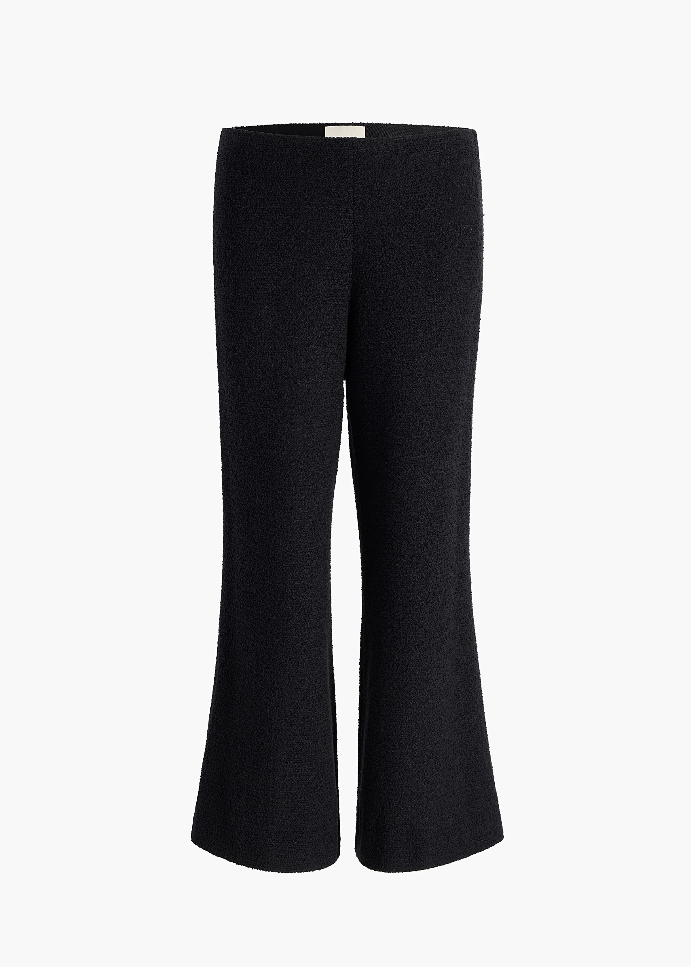 Khaite - Walter Pant in Black Textured Giro Inglese