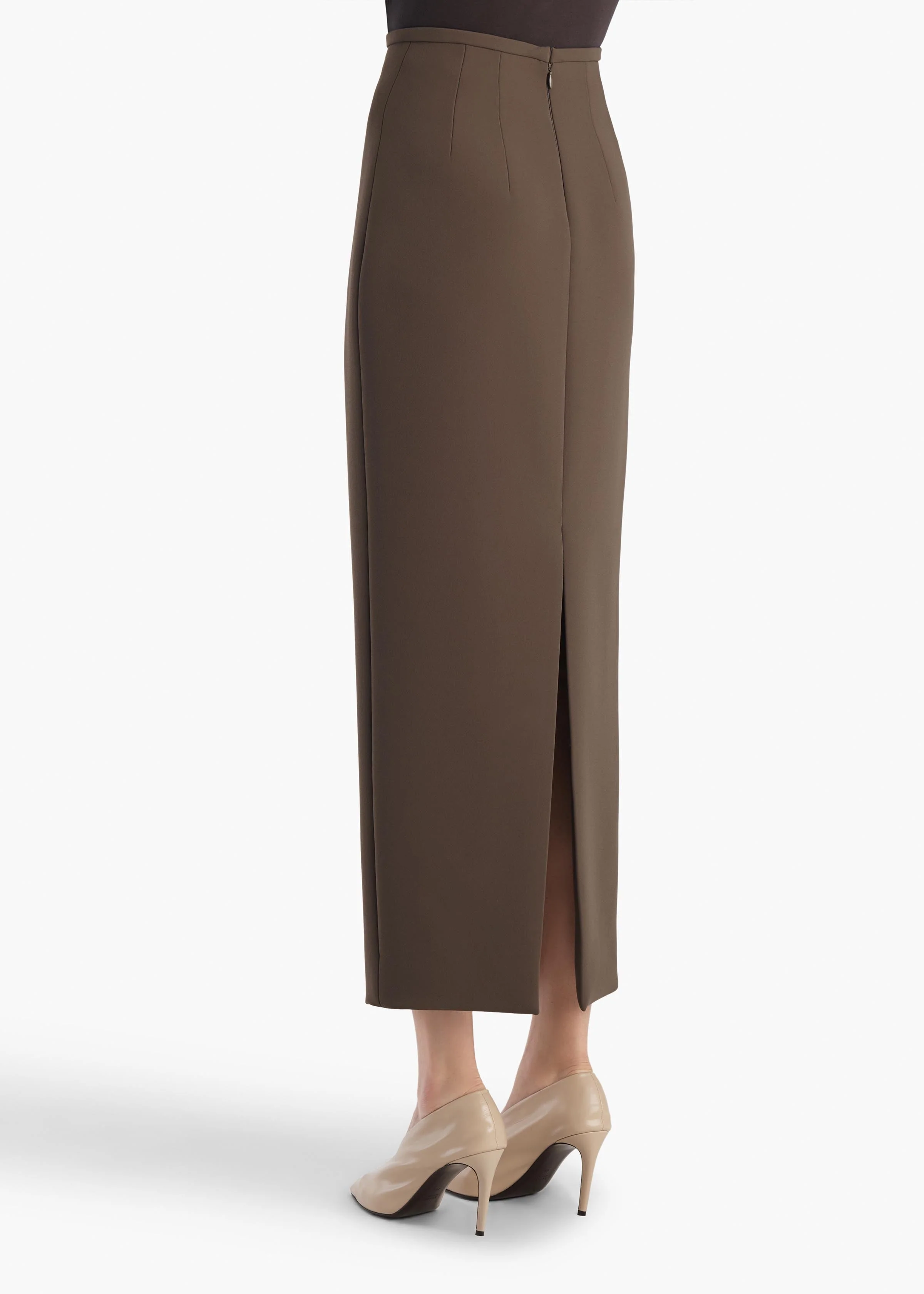 Khaite - Winton Skirt in Clove - Image 4