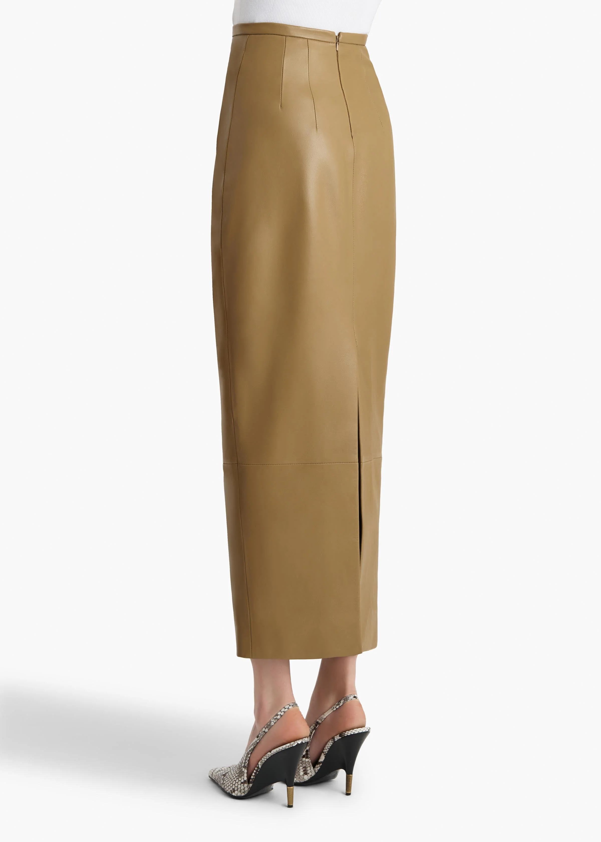 Khaite - Winton Skirt in Golden Ochre - Image 4