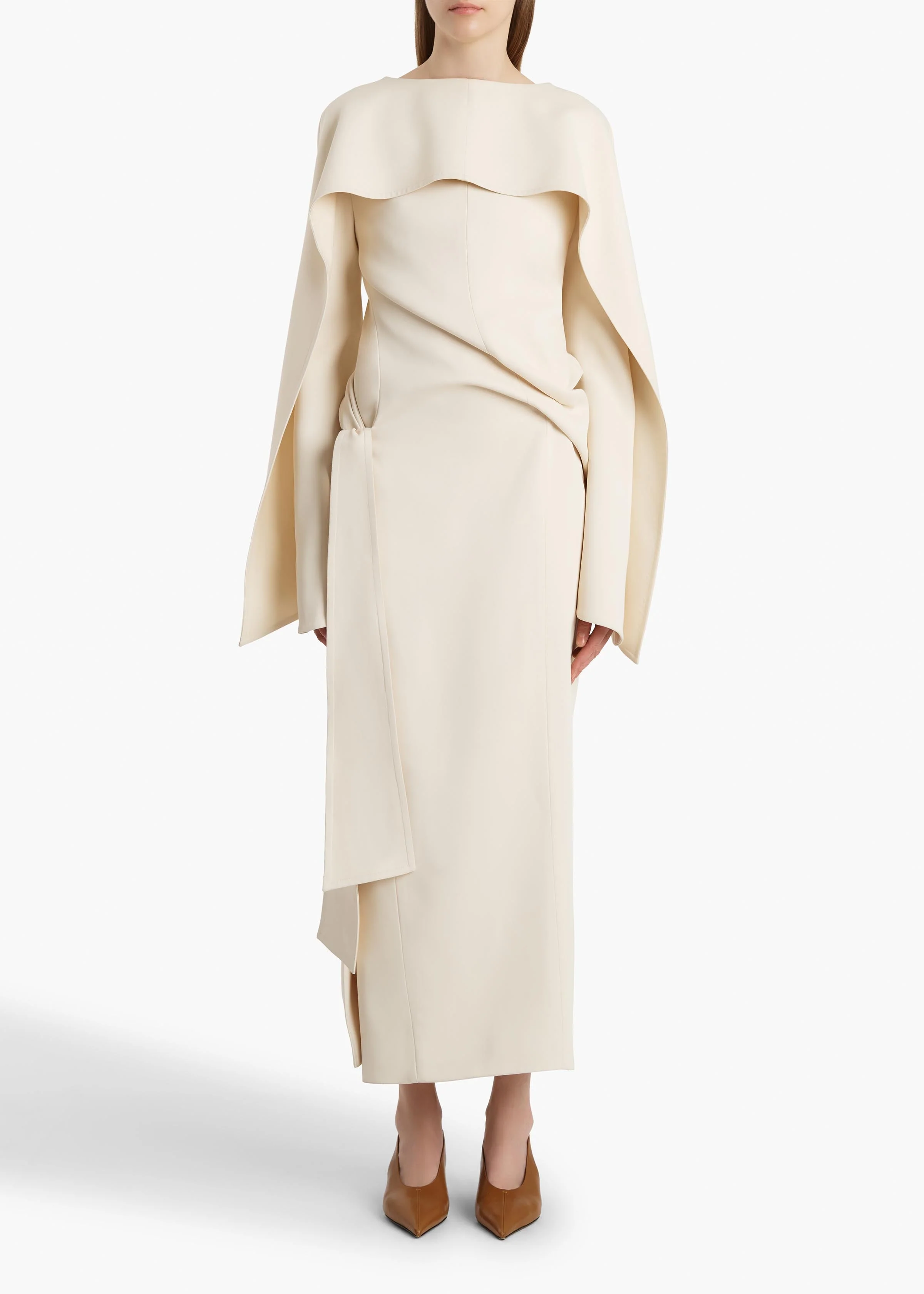 Khaite - Yon Dress in Cream - Image 3