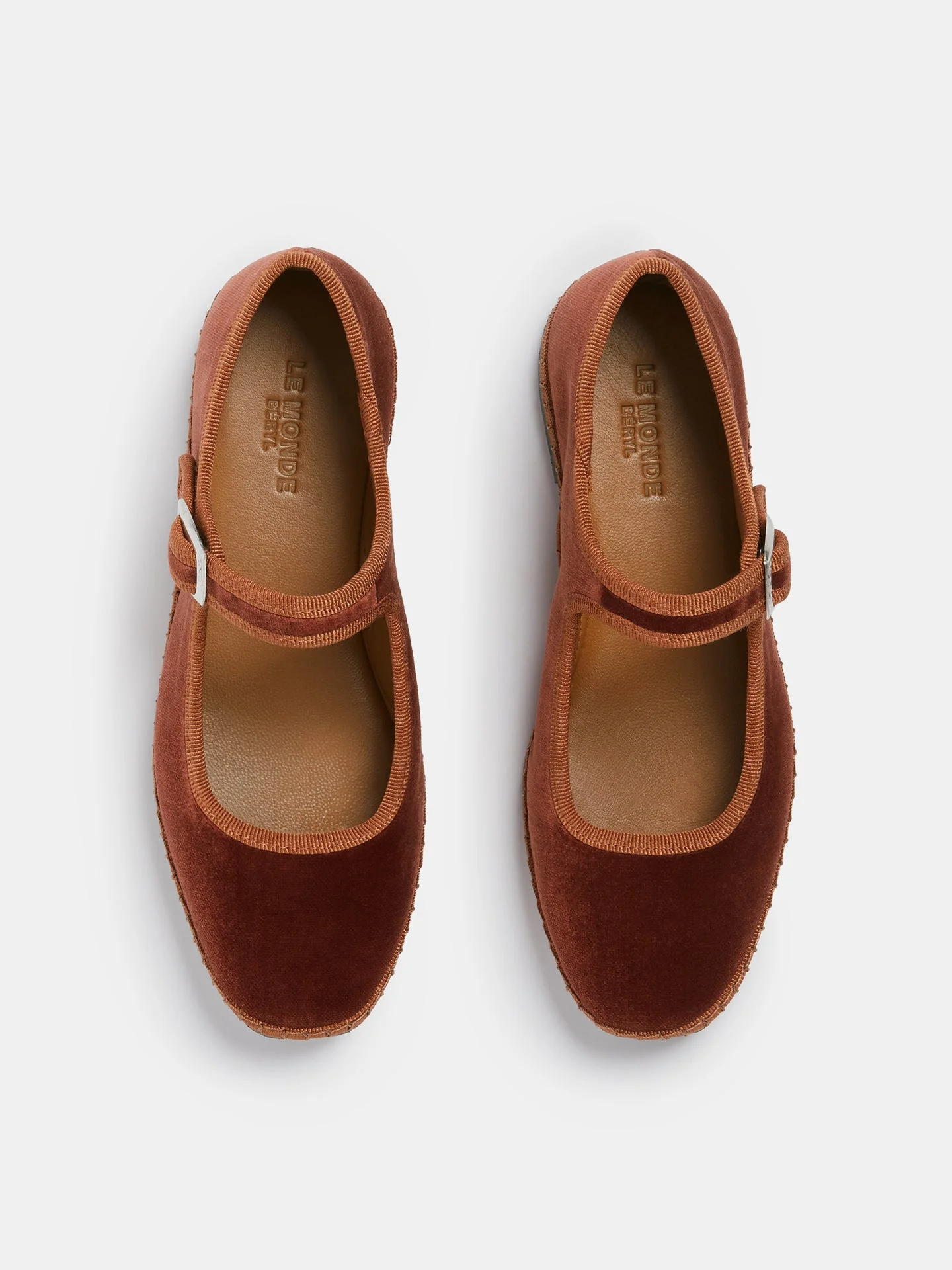 Le Monde Beryl - Kids Soft Mary Jane / Brick Velvet - Image 3