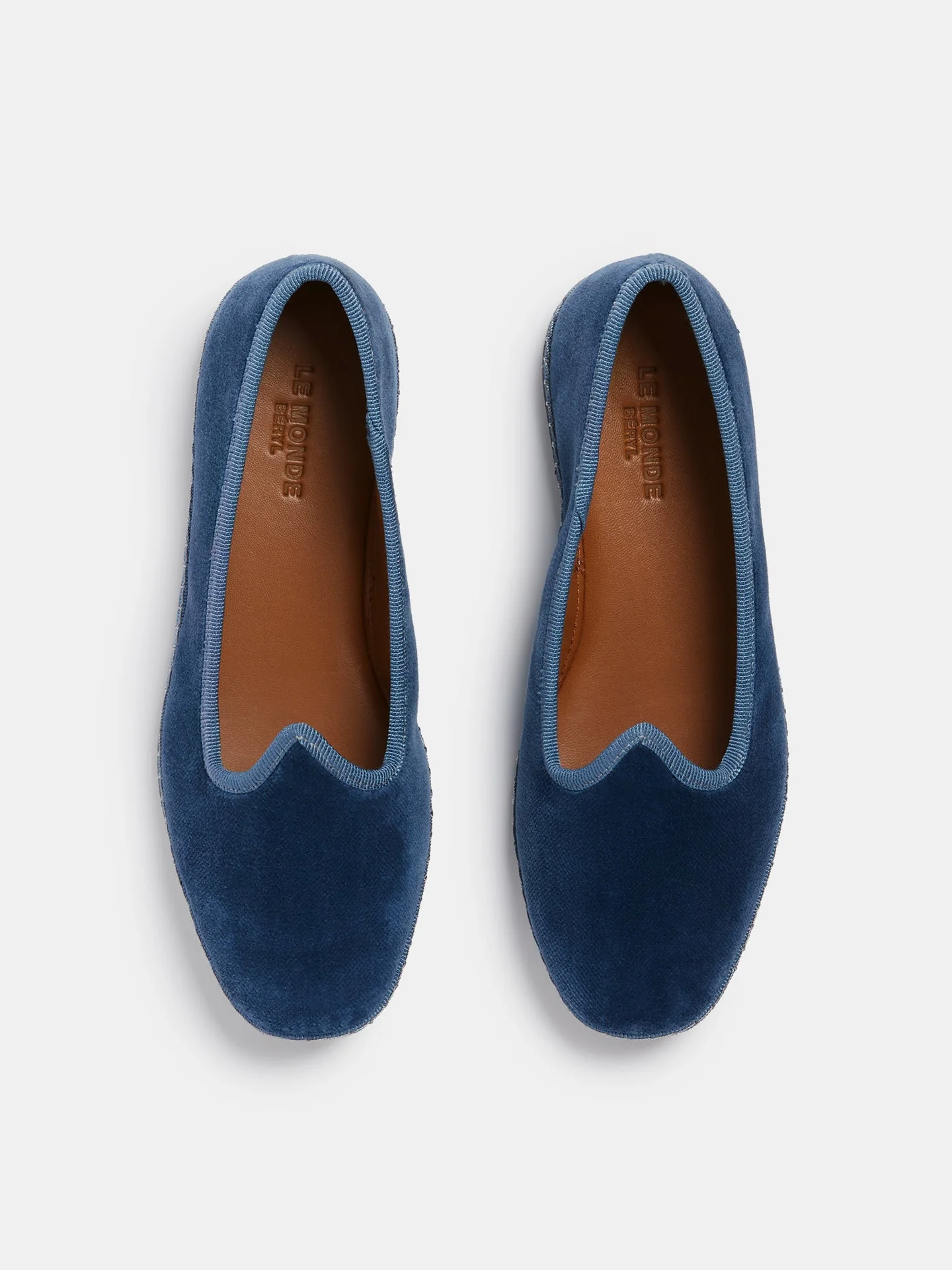 Le Monde Beryl - Kids Soft Venetian Slipper / Jeans Velvet - Image 3