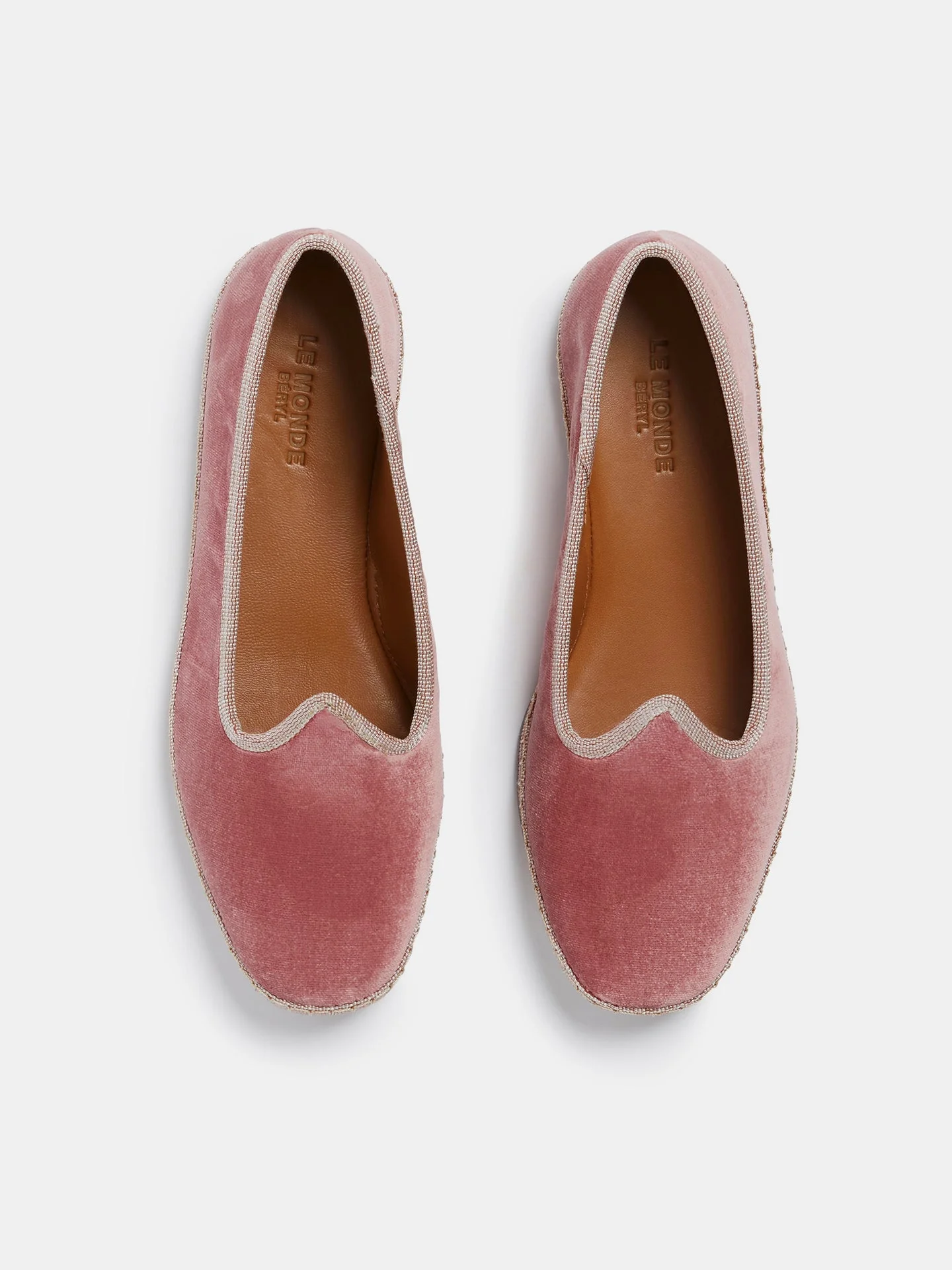 Le Monde Beryl - Kids Soft Venetian Slipper / Pink Velvet - Image 3