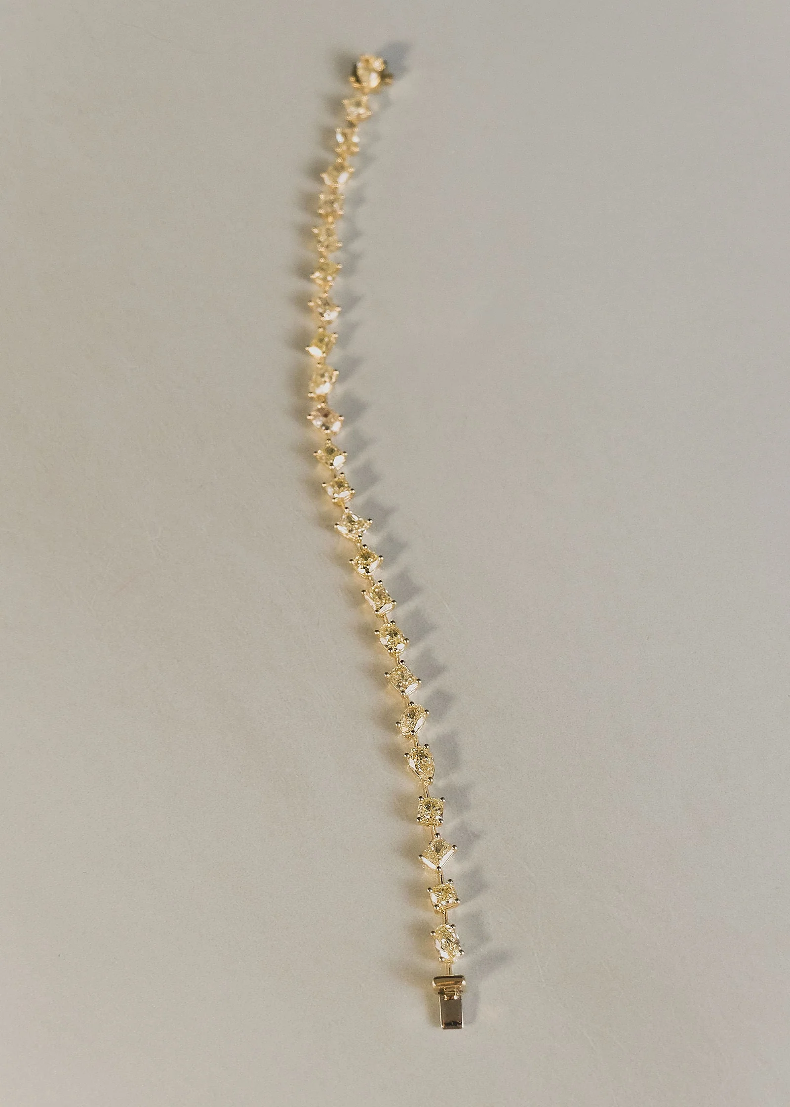 Kinn - Adeline Fancy Shape Yellow Diamond Tennis Bracelet - Image 3