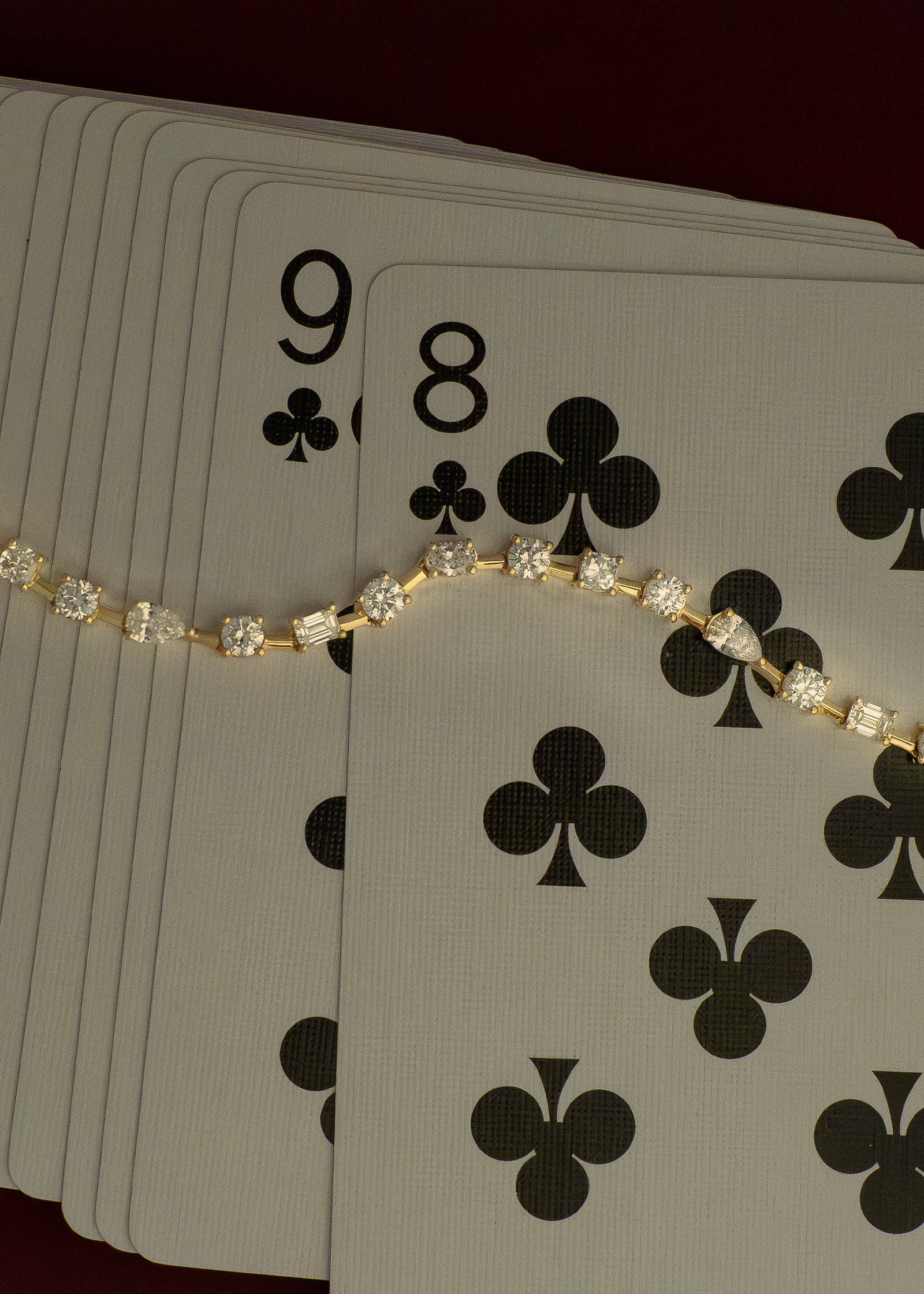 Kinn - Amara Fancy Shape Tennis Necklace Yellow Gold - Image 3