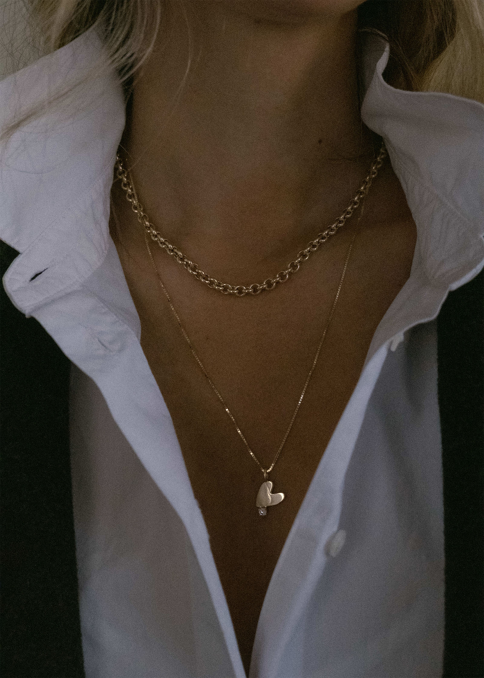 Kinn - Amour Diamond Heart Pendant Necklace - Image 2