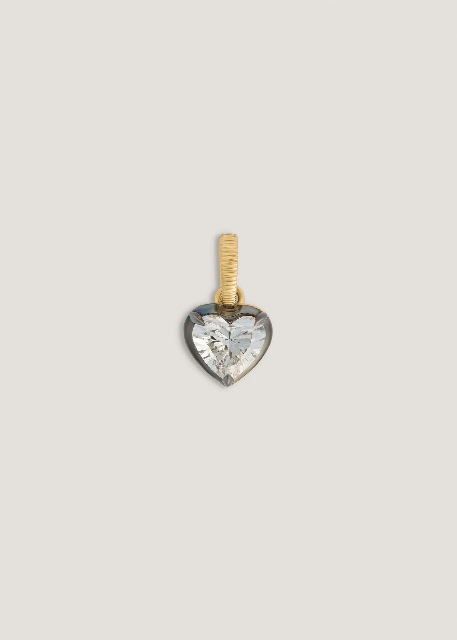 Kinn - Clara Black Rhodium Heart Pendant