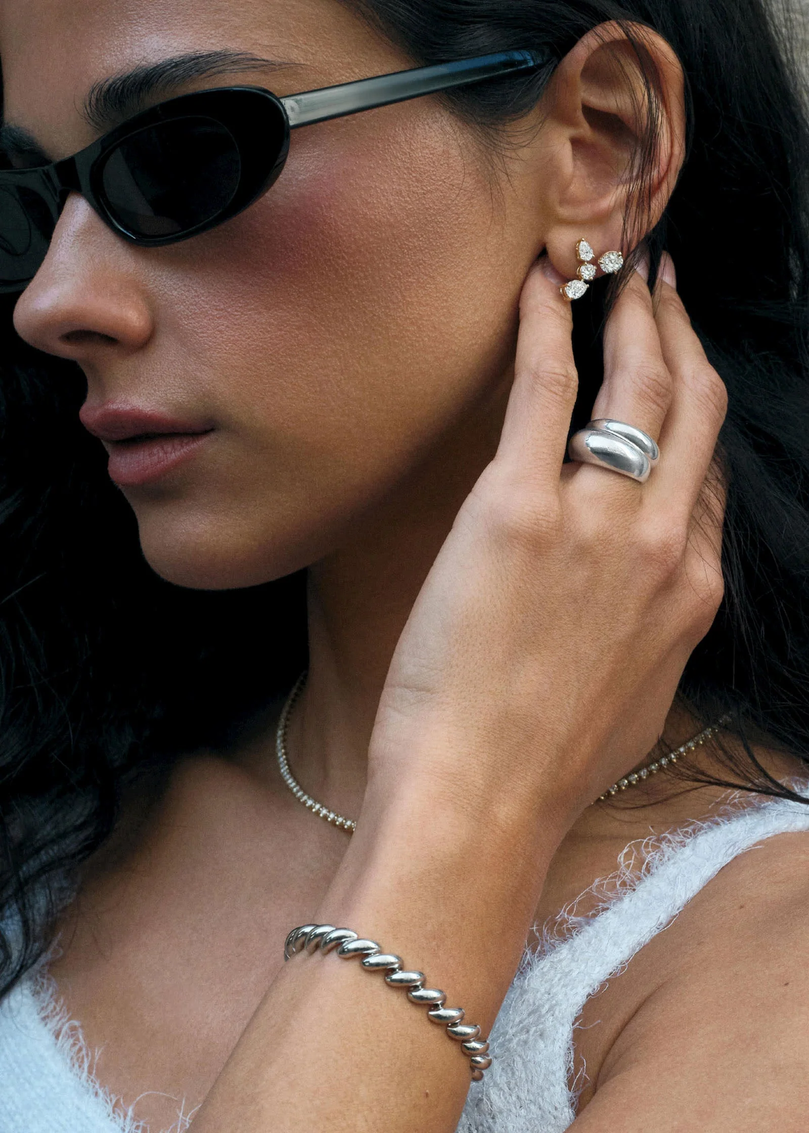 Kinn - Dare To Love Bold Hollow Dome Ring Silver - Image 3