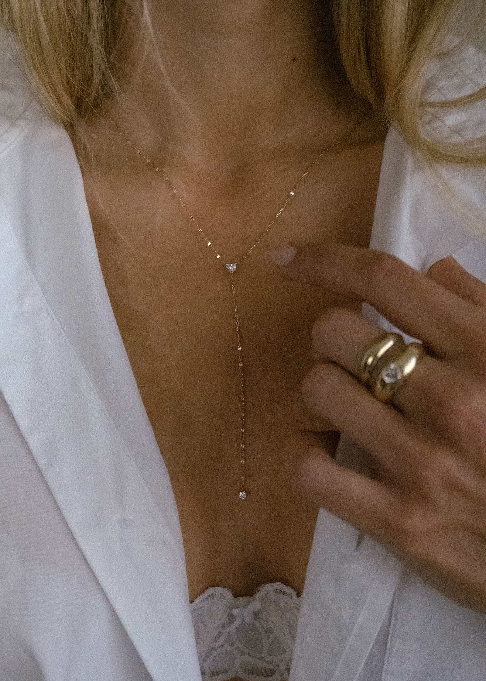 Kinn - Darling Lariat Heart Necklace - Image 2
