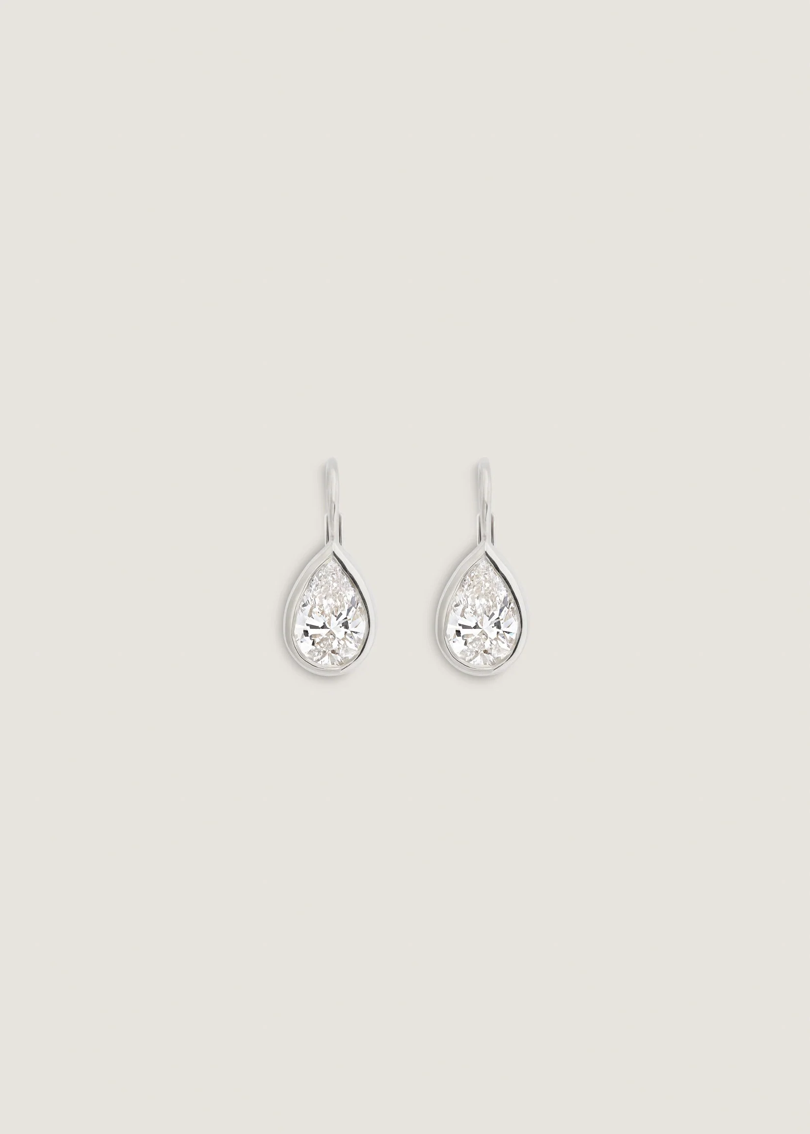 Kinn - Harper 2ctw Pear Drop Earrings White Gold