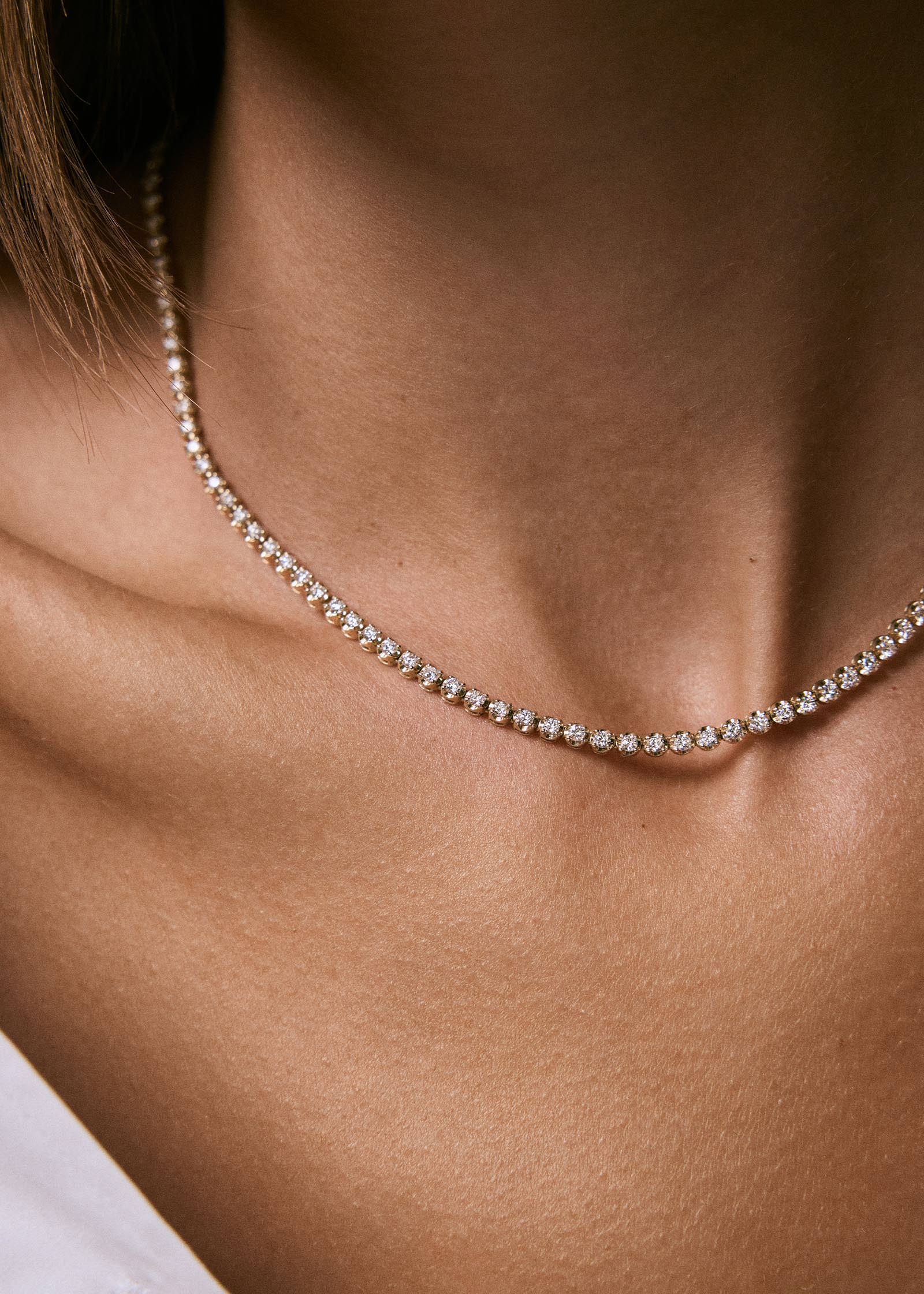 Kinn - Madison Diamond Tennis Necklace White Gold - Image 4