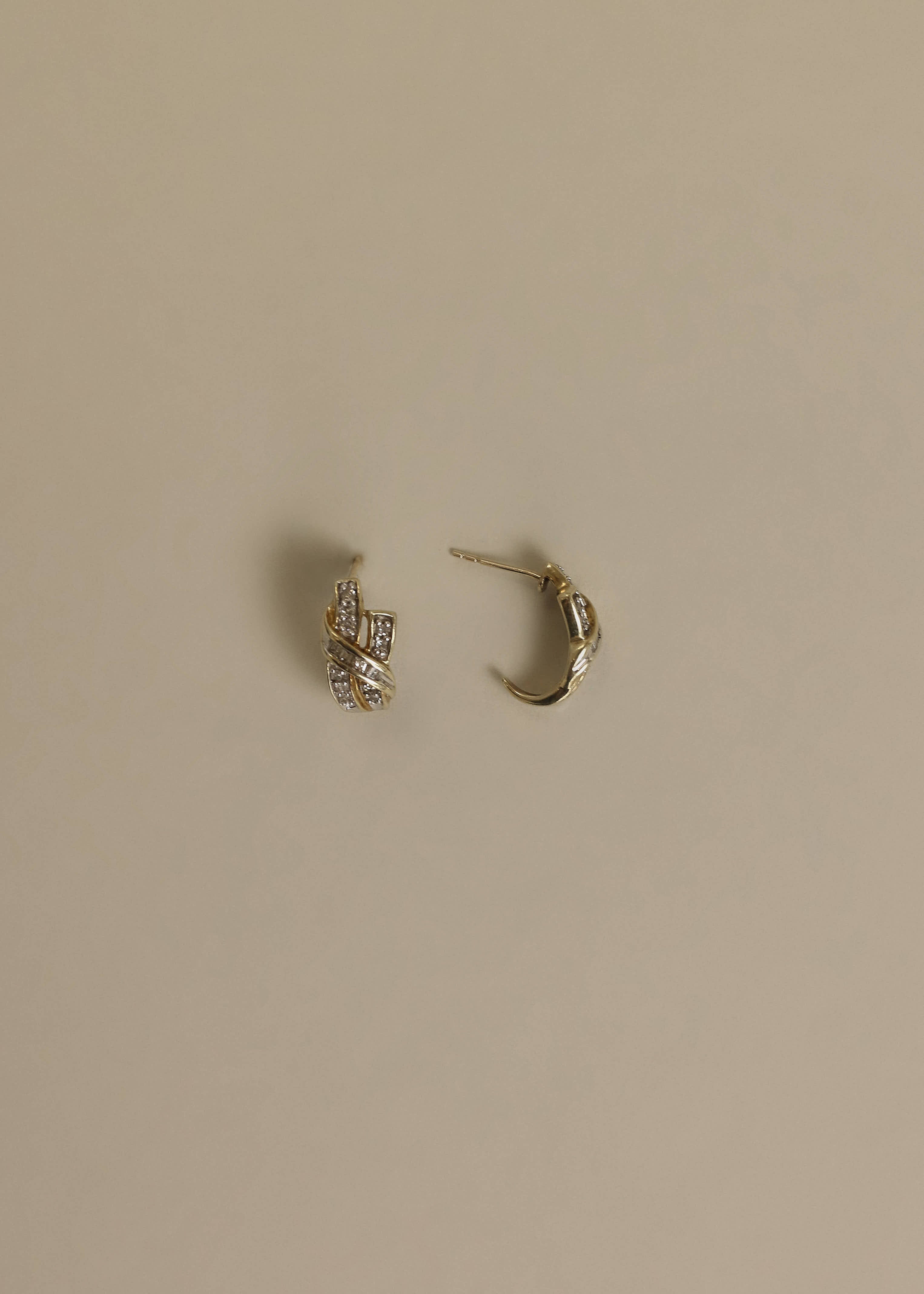 Kinn - Vintage 10k Double Knot Earrings - Image 2