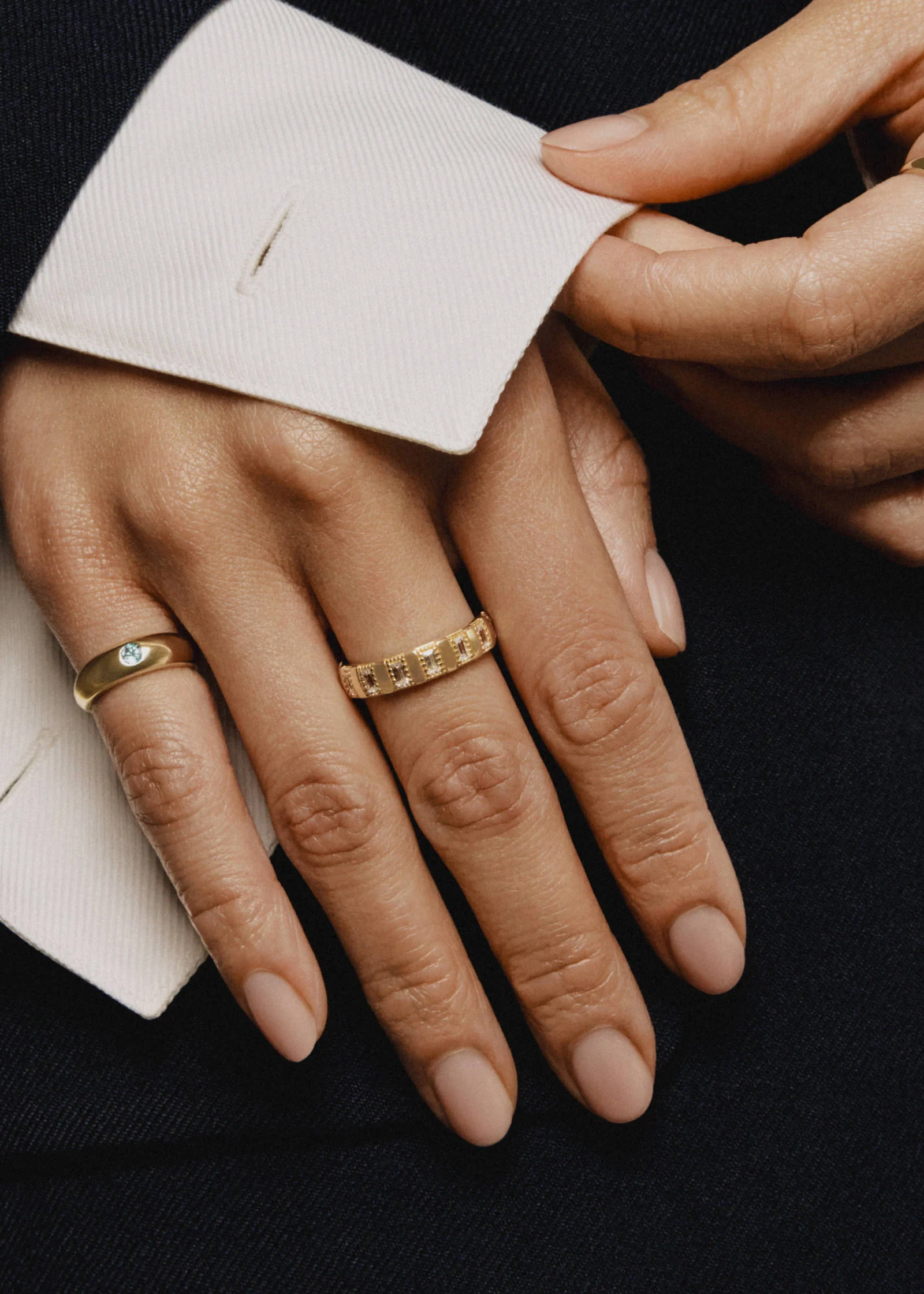 Kinn - Vintage 14k Baguette CZ Ring - Image 2