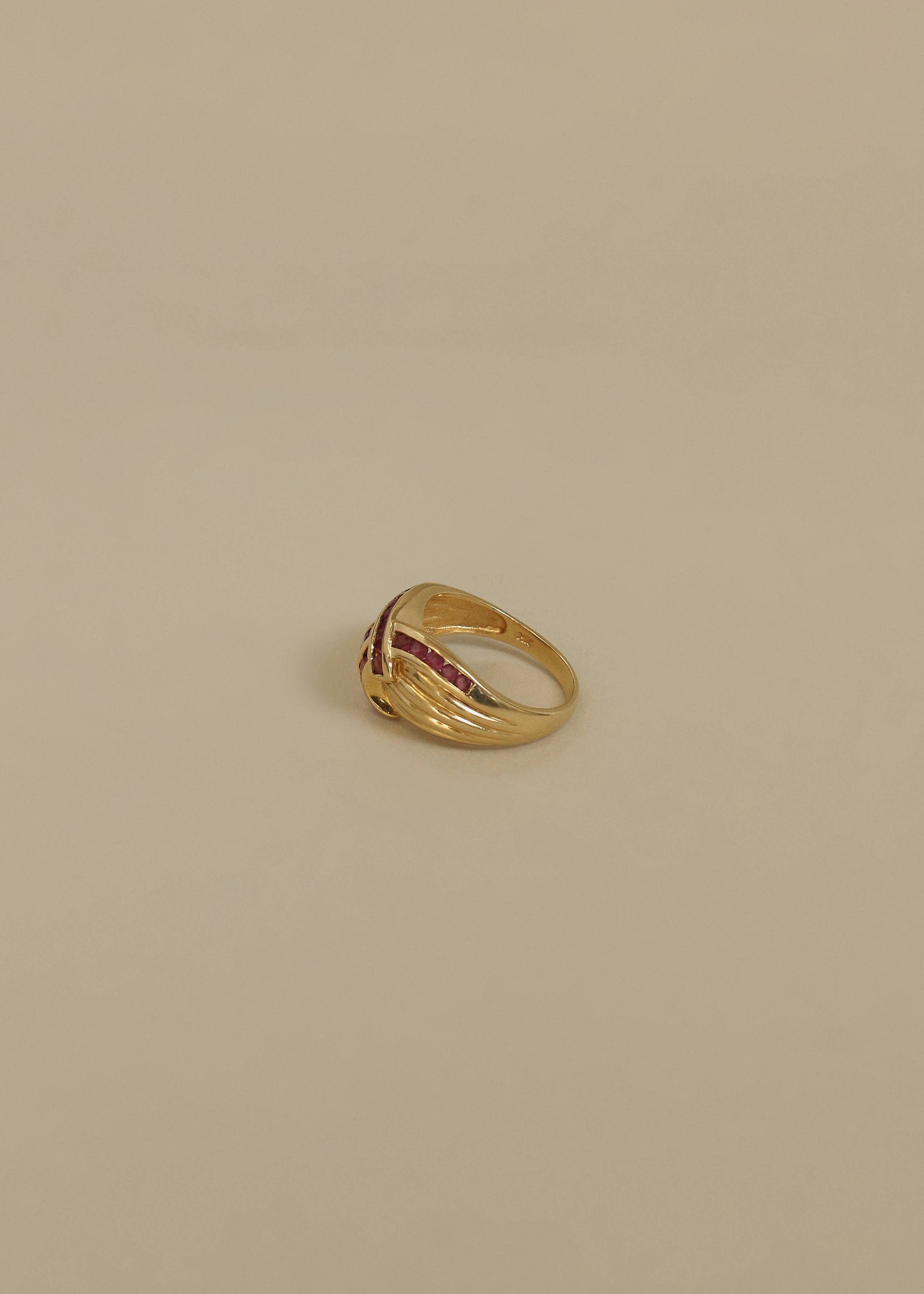 Kinn - Vintage 14k Pink Sapphire Ring - Image 5