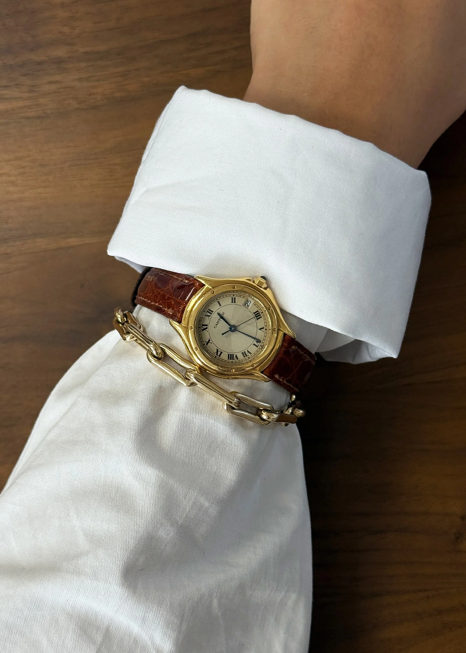 Kinn - VIntage Cartier Leather Watch - Image 2