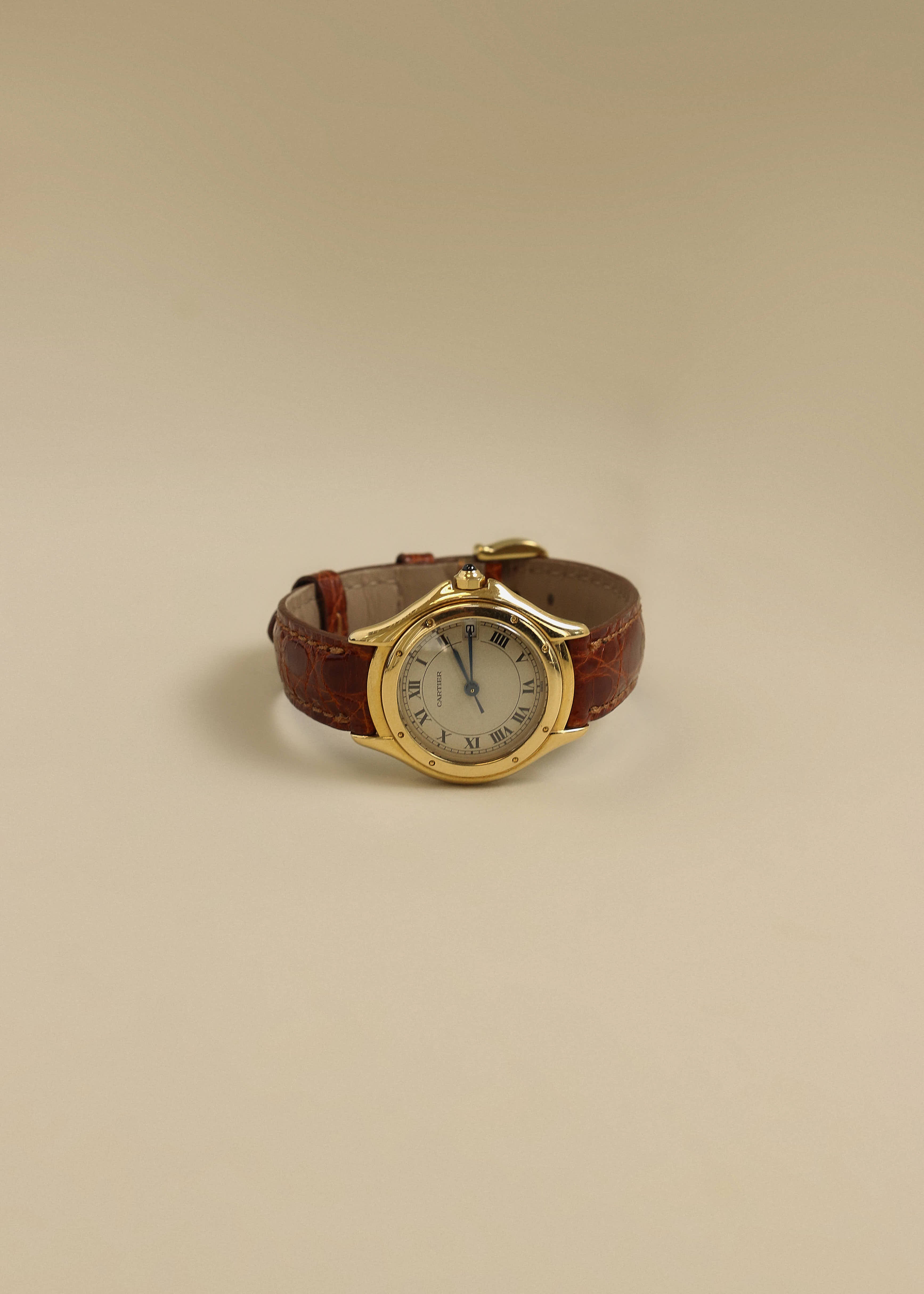 Kinn - VIntage Cartier Leather Watch - Image 4