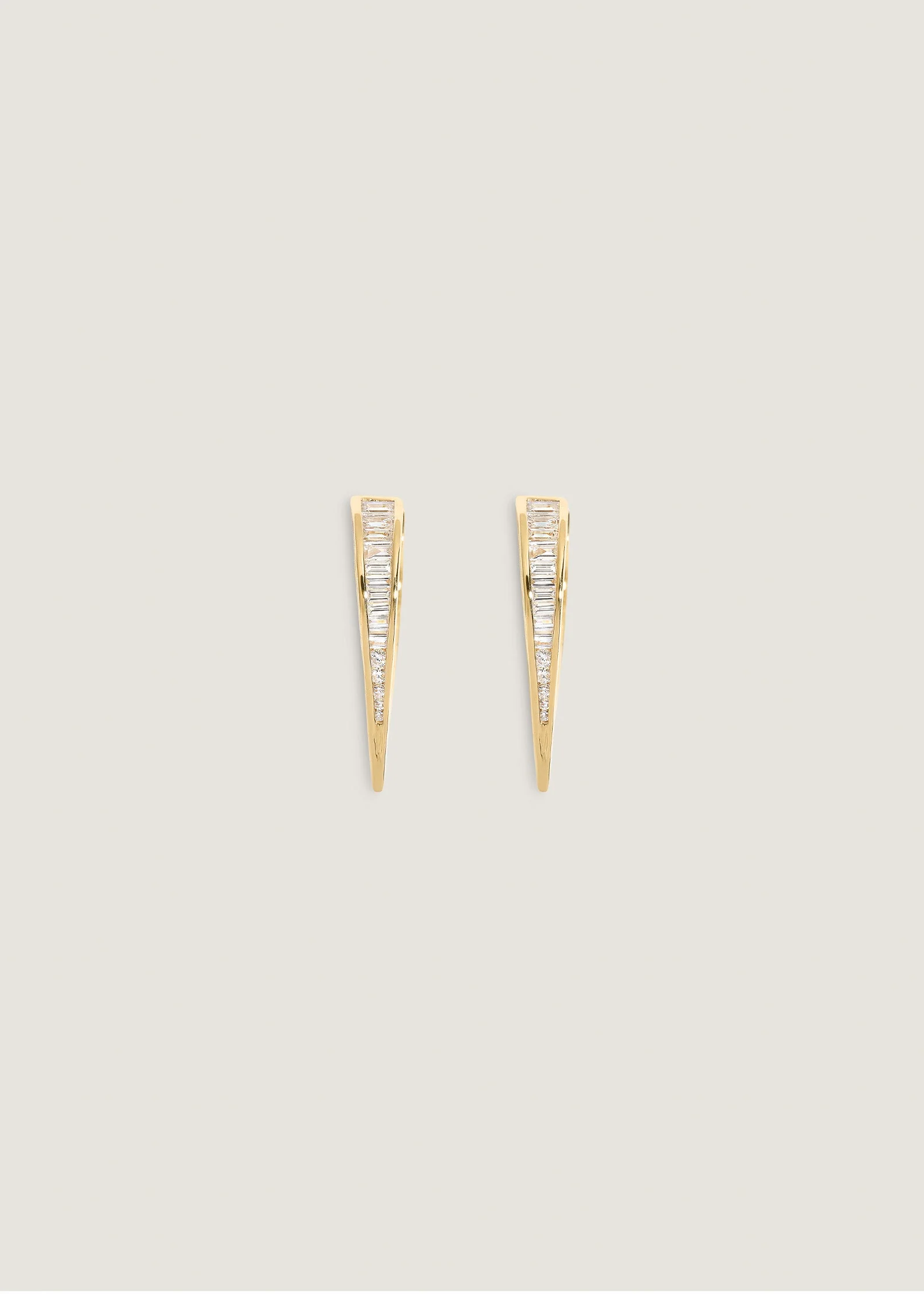 Kinn - Viola Baguette Diamond Drop Earrings