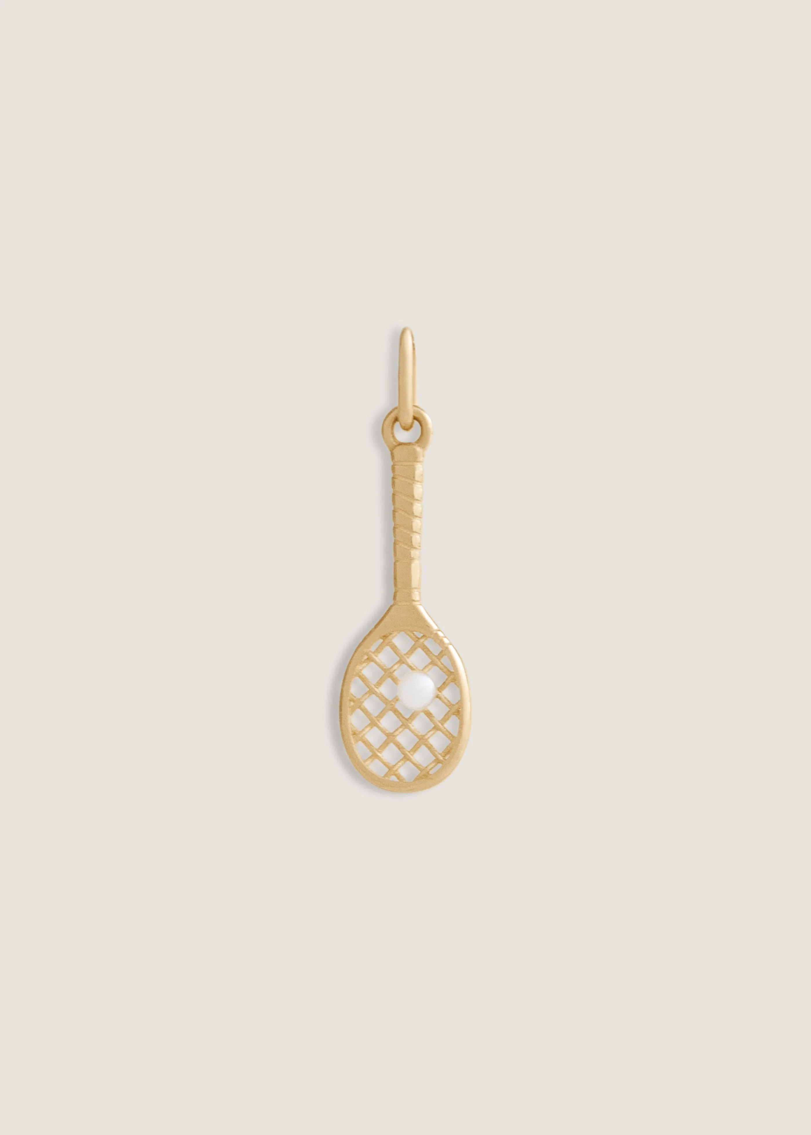 Kinn - x Sunset Tennis Club Ball And Racquet Charm Pearl