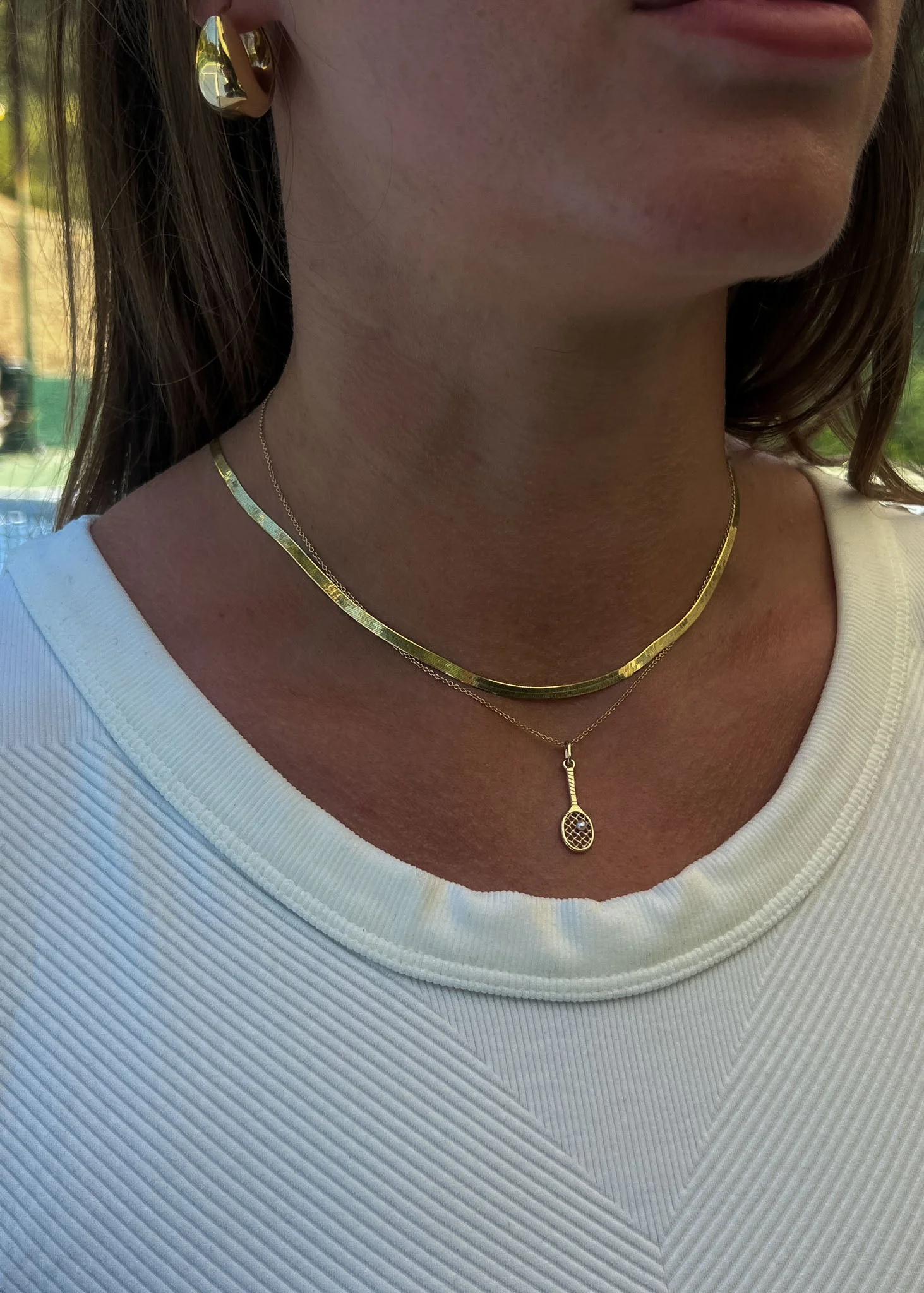 Kinn - x Sunset Tennis Club Ball And Racquet Charm Pearl - Image 6