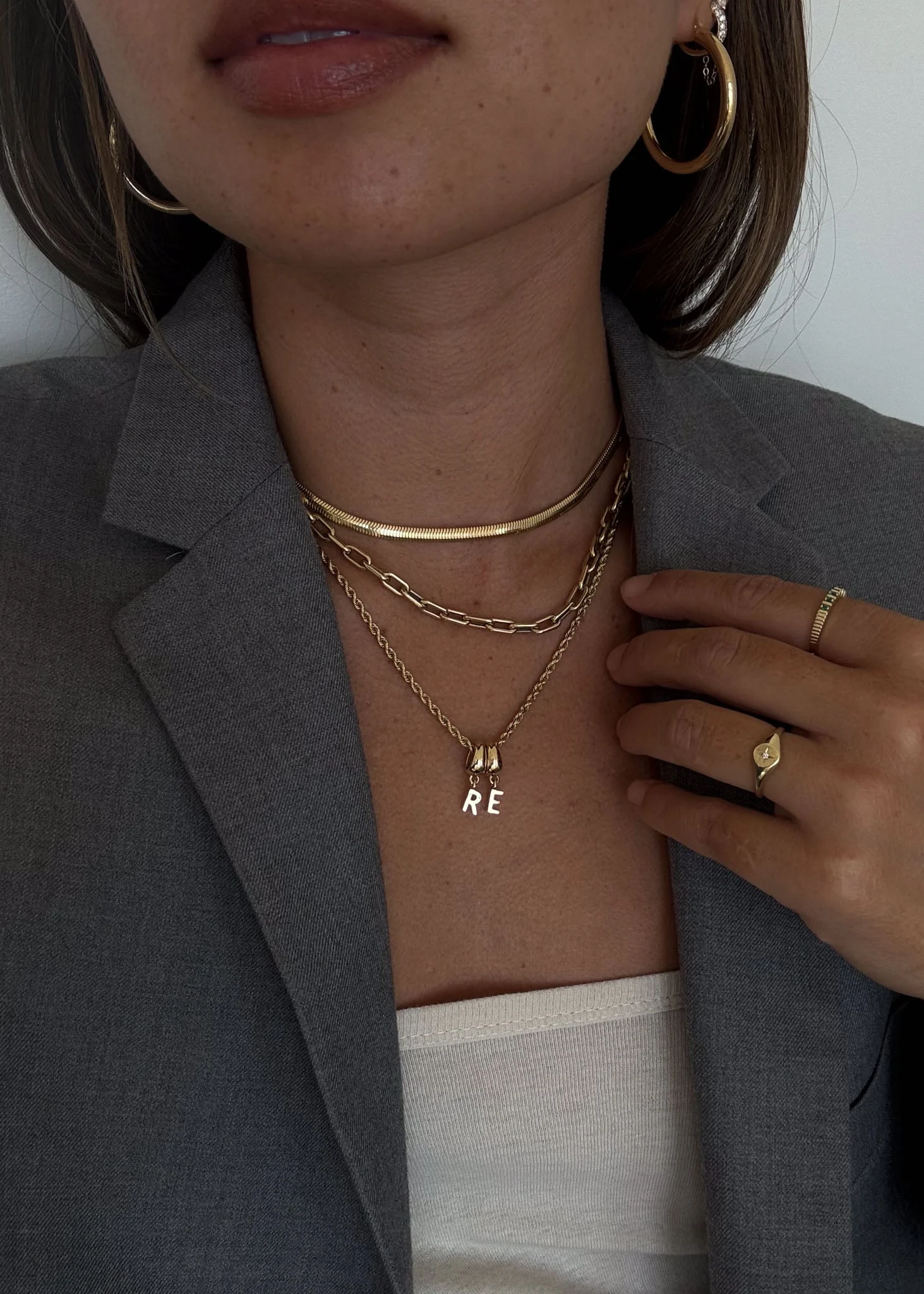 Kinn - Kismet Herringbone Chain Necklace - Image 3
