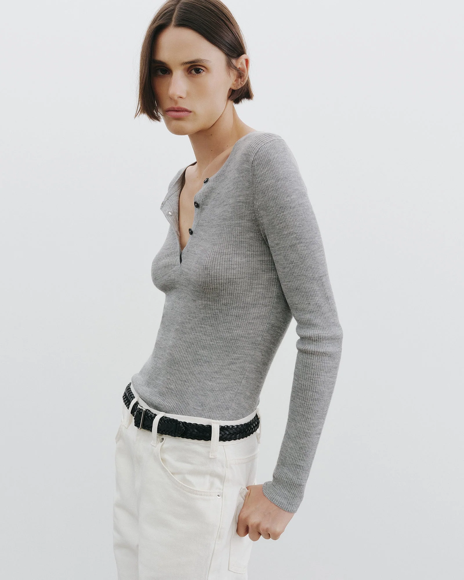 Nili Lotan - KLARISE HENLEY KNIT - Image 4