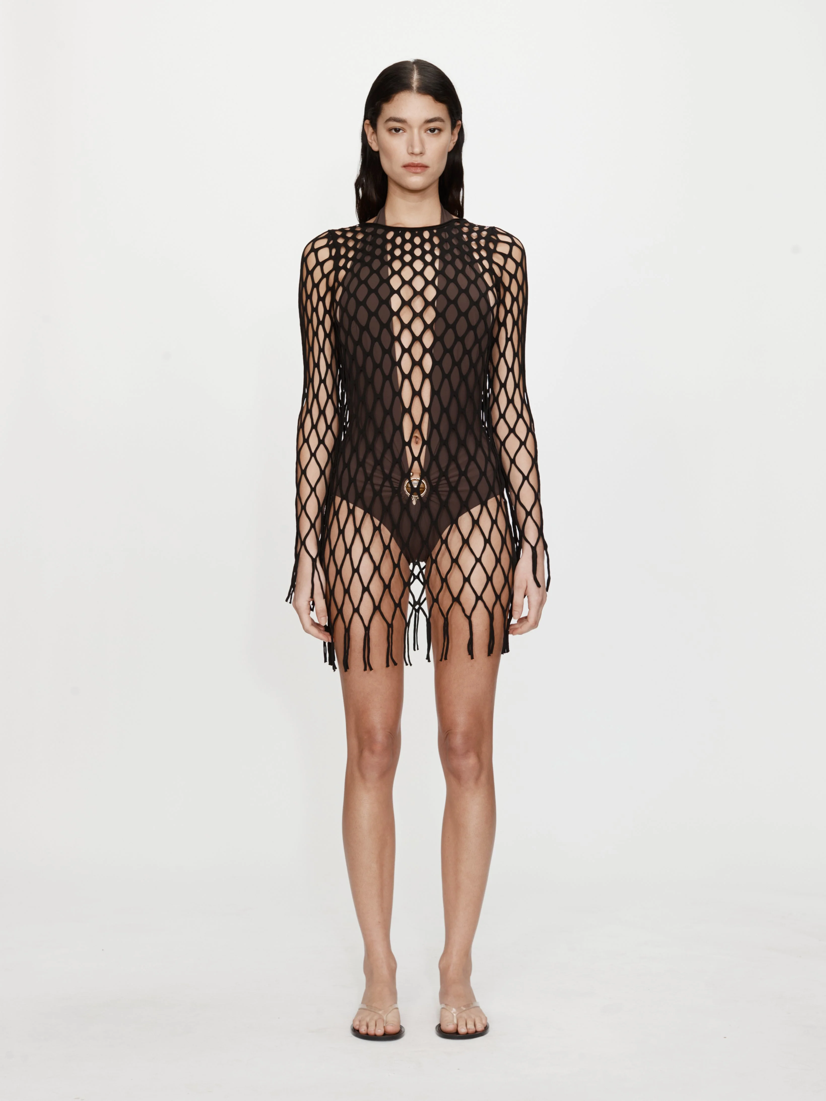 Christopher Esber - Knitted Mesh Mini Dress