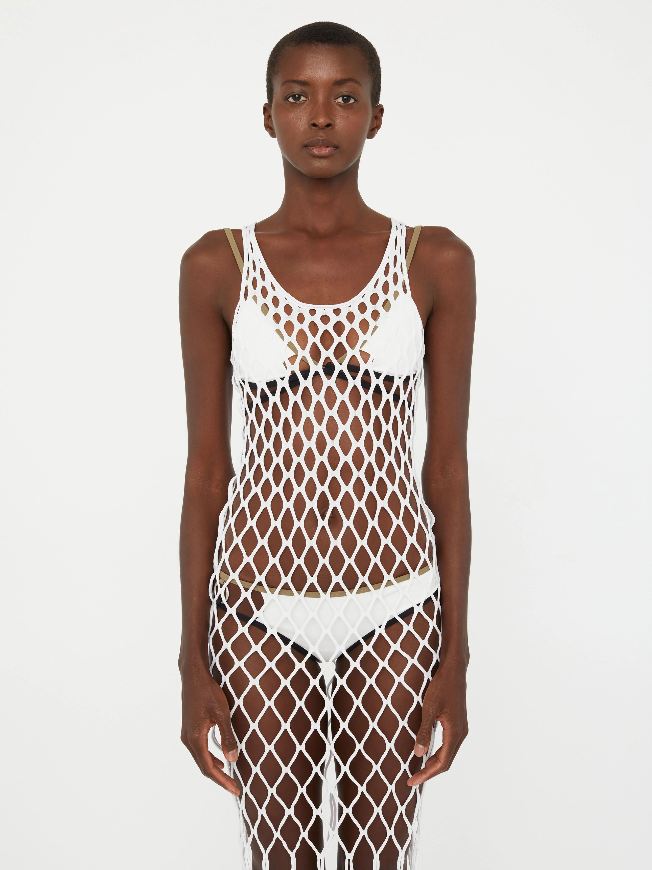 Christopher Esber - Knitted Mesh Tank Dress - Image 3
