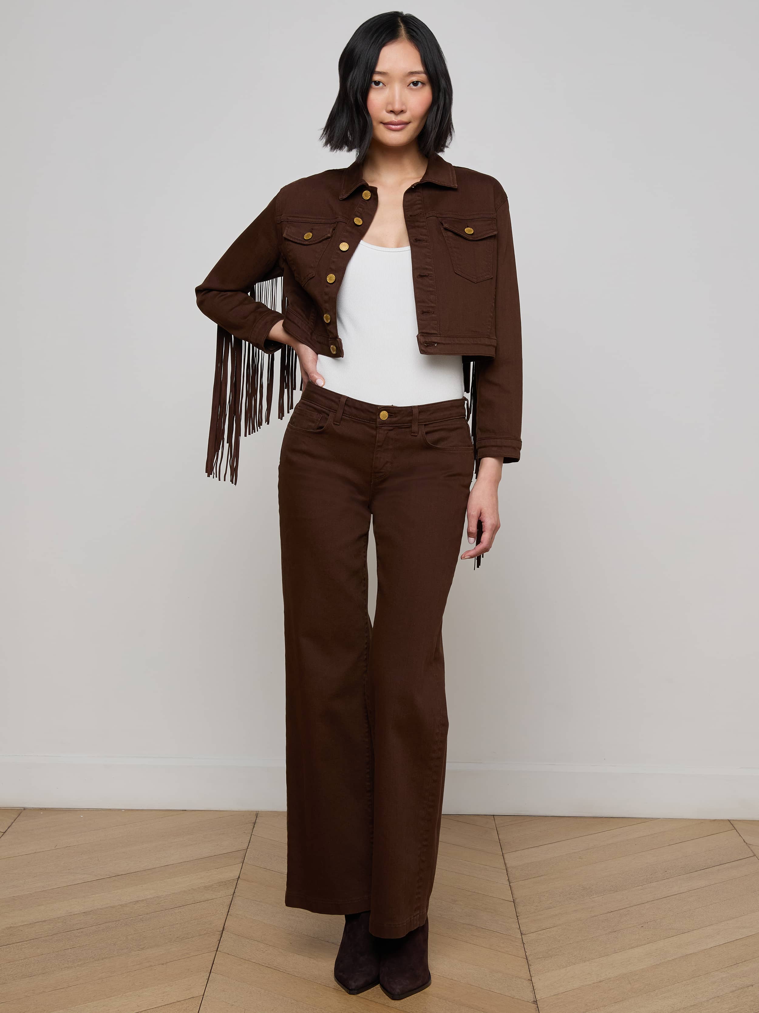 L'AGENCE - Koda Fringe Jean Jacket - Image 3