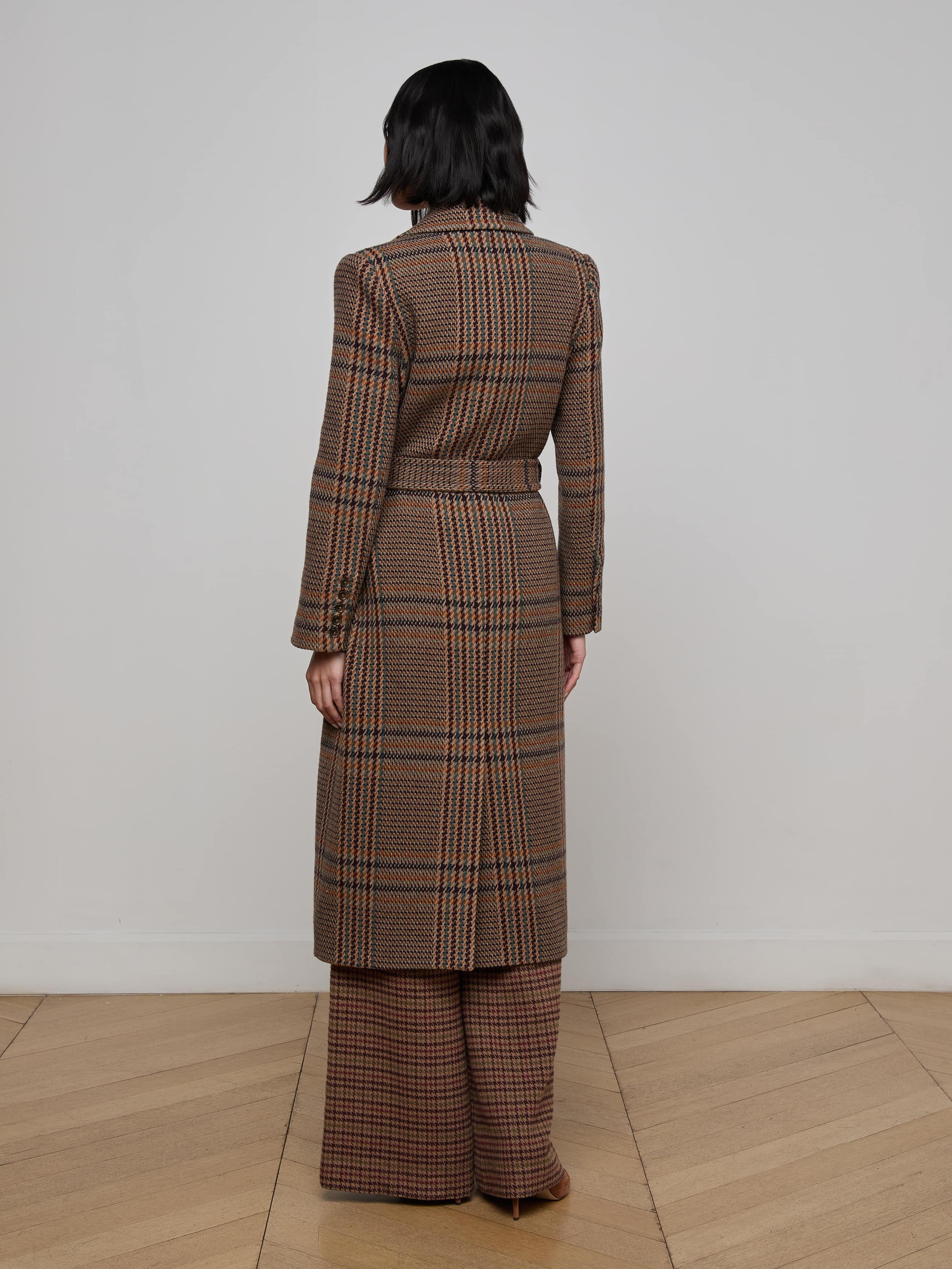 L'AGENCE - Kolina Plaid Long Coat - Image 4